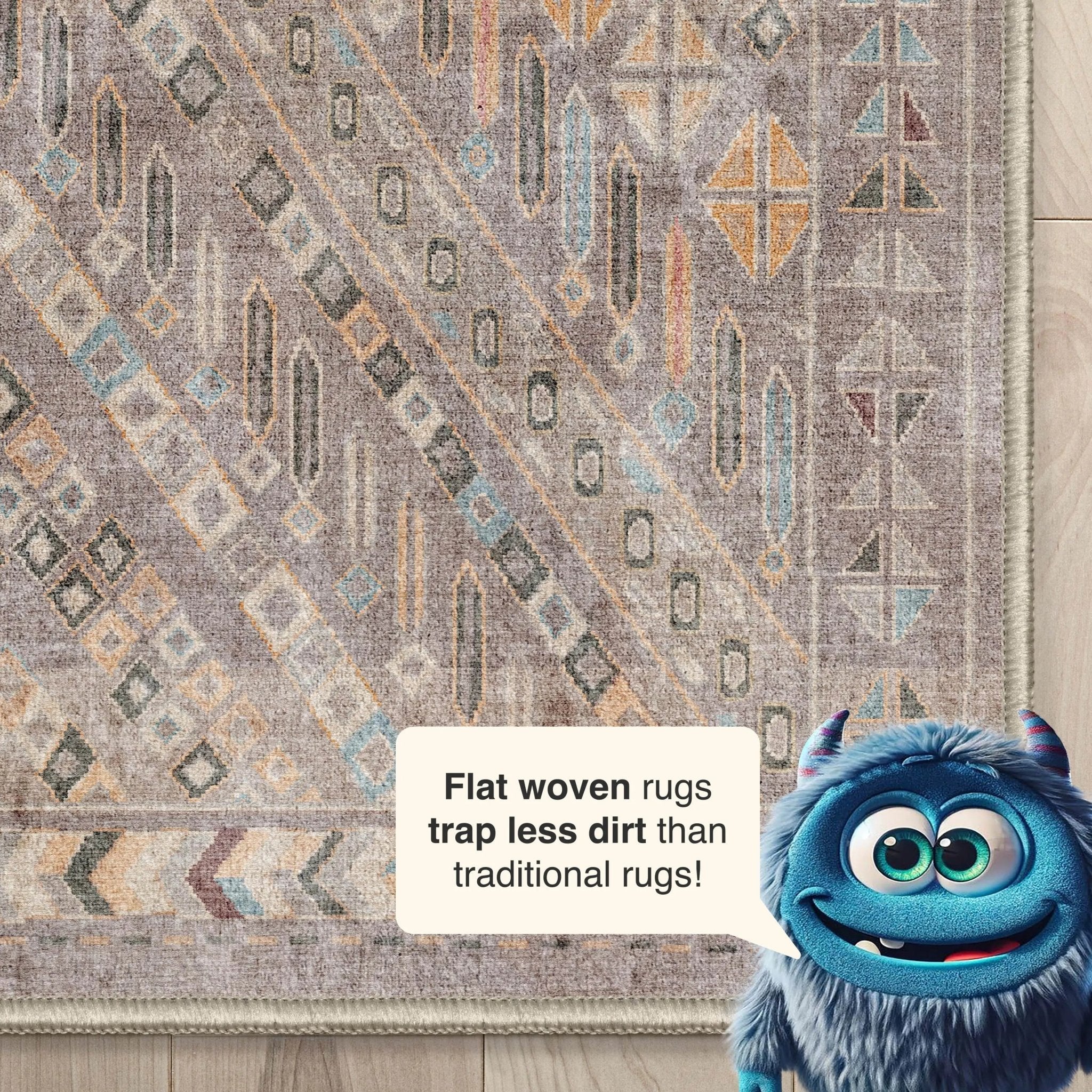 Anya Vintage Tribal Chevron Grey Flat-Weave Rug、mySite、gigharbornorthrealestate