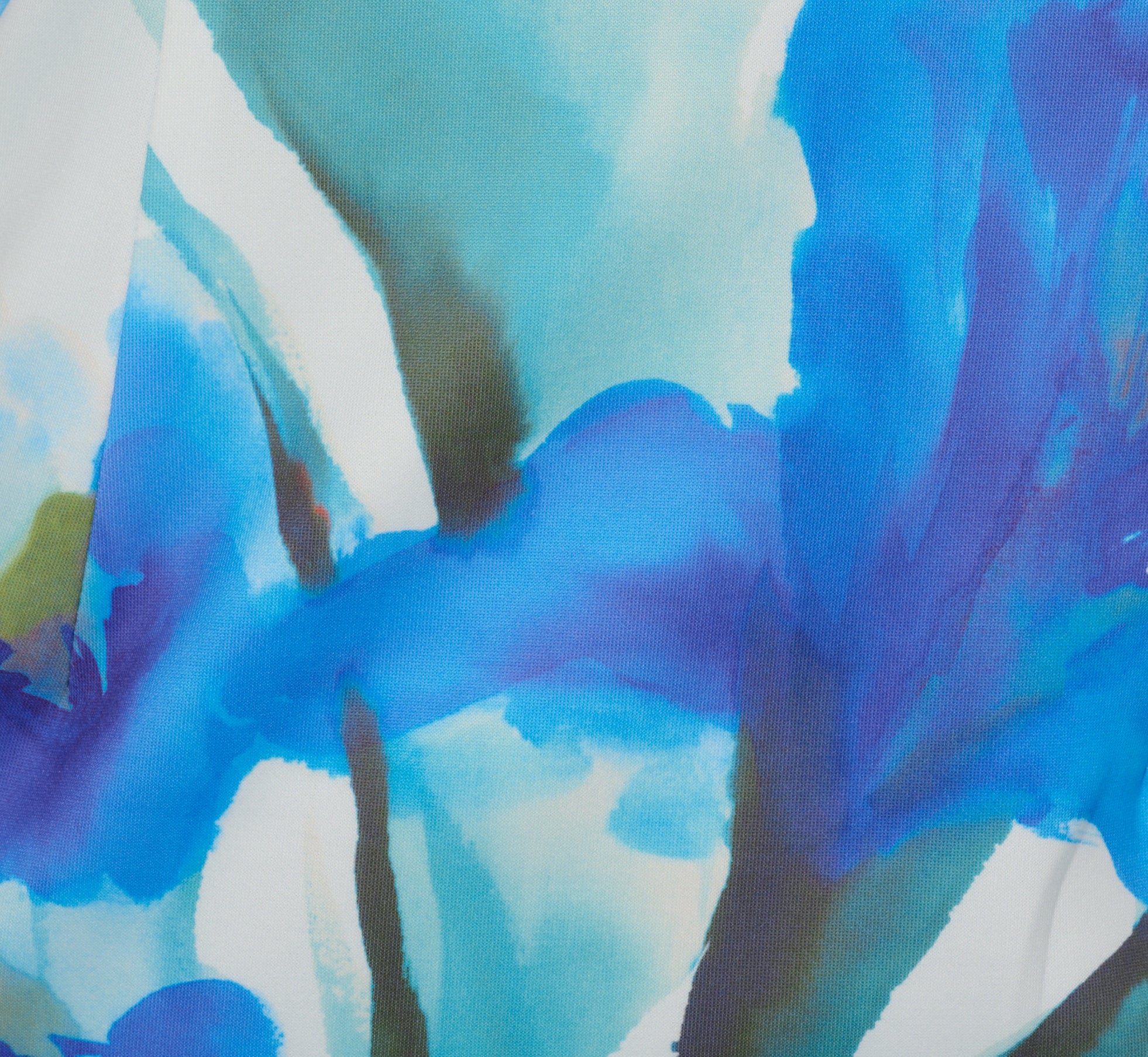 One Shoulder Floral Print Mermaid Gown In Blue Multi、mySite、solidvoid