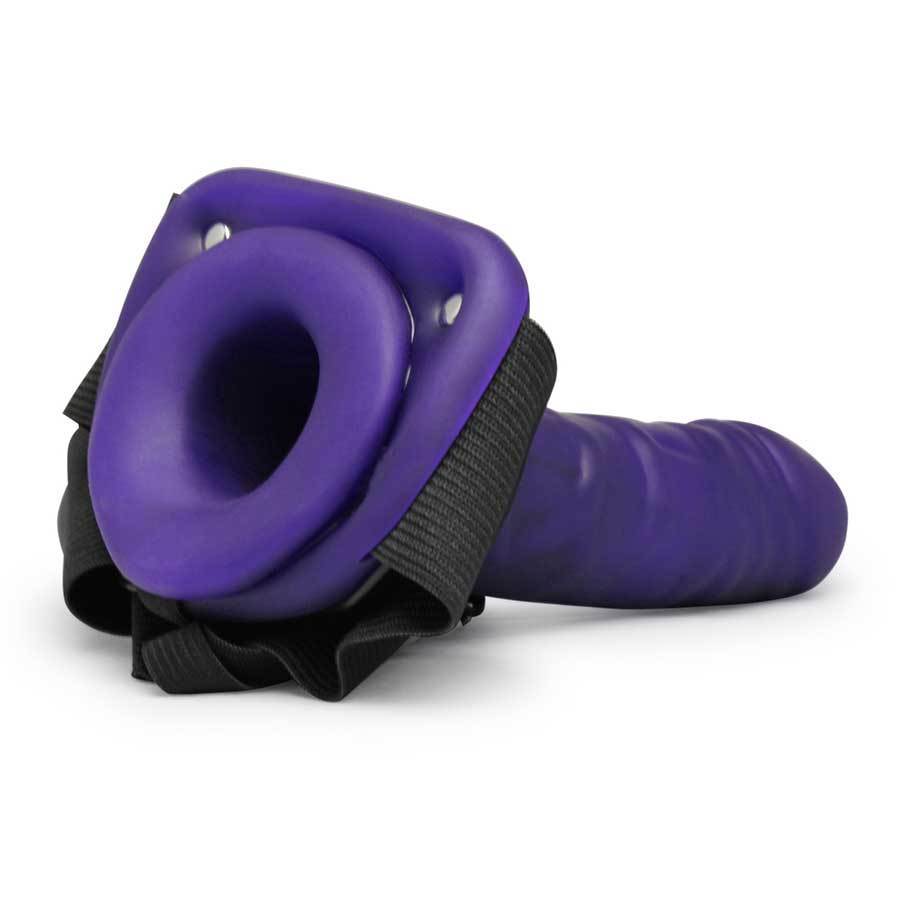 Vibrating Penis Extension Sleeve 7 Inch Hollow Purple Strap-On Cock Sheath、mySite、bottomscart