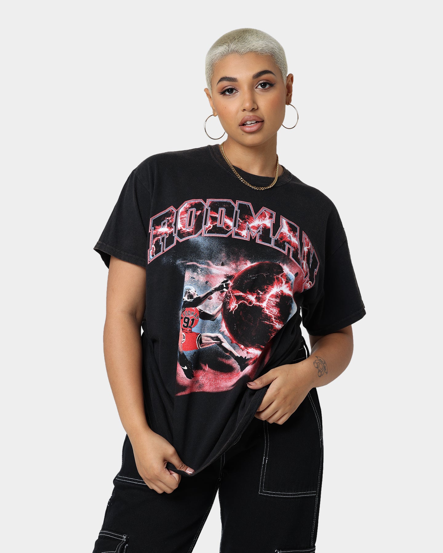 Rodman Brand Planet Dunk Vintage T-Shirt Black Wash、mySite、zt4zffjzw