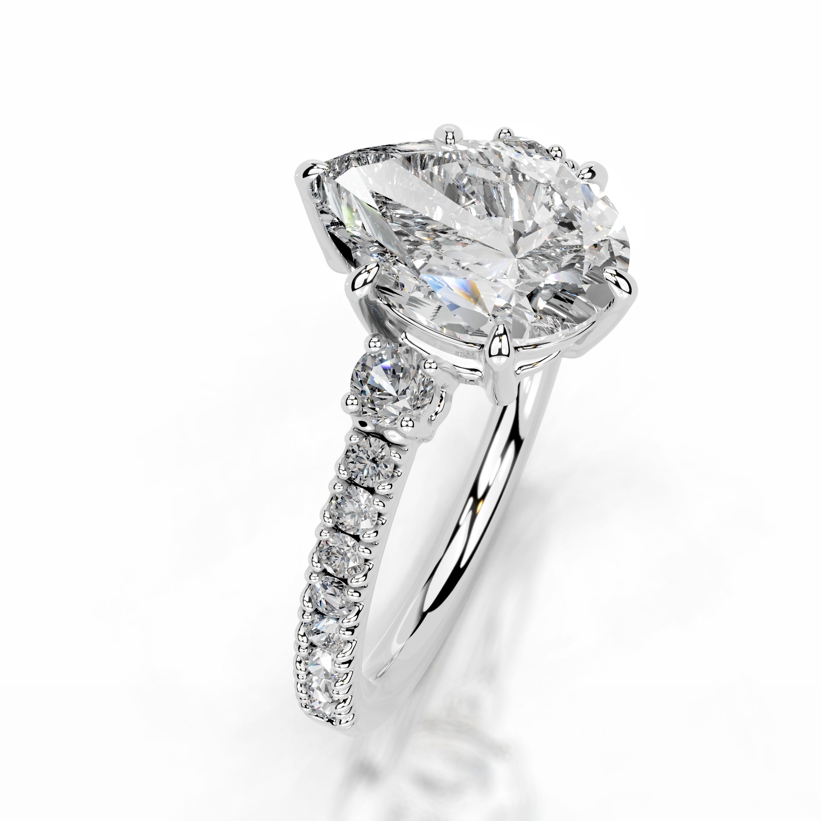 Leandra Diamond Engagement Ring - 14 White Gold、mySite、hinf8tx79