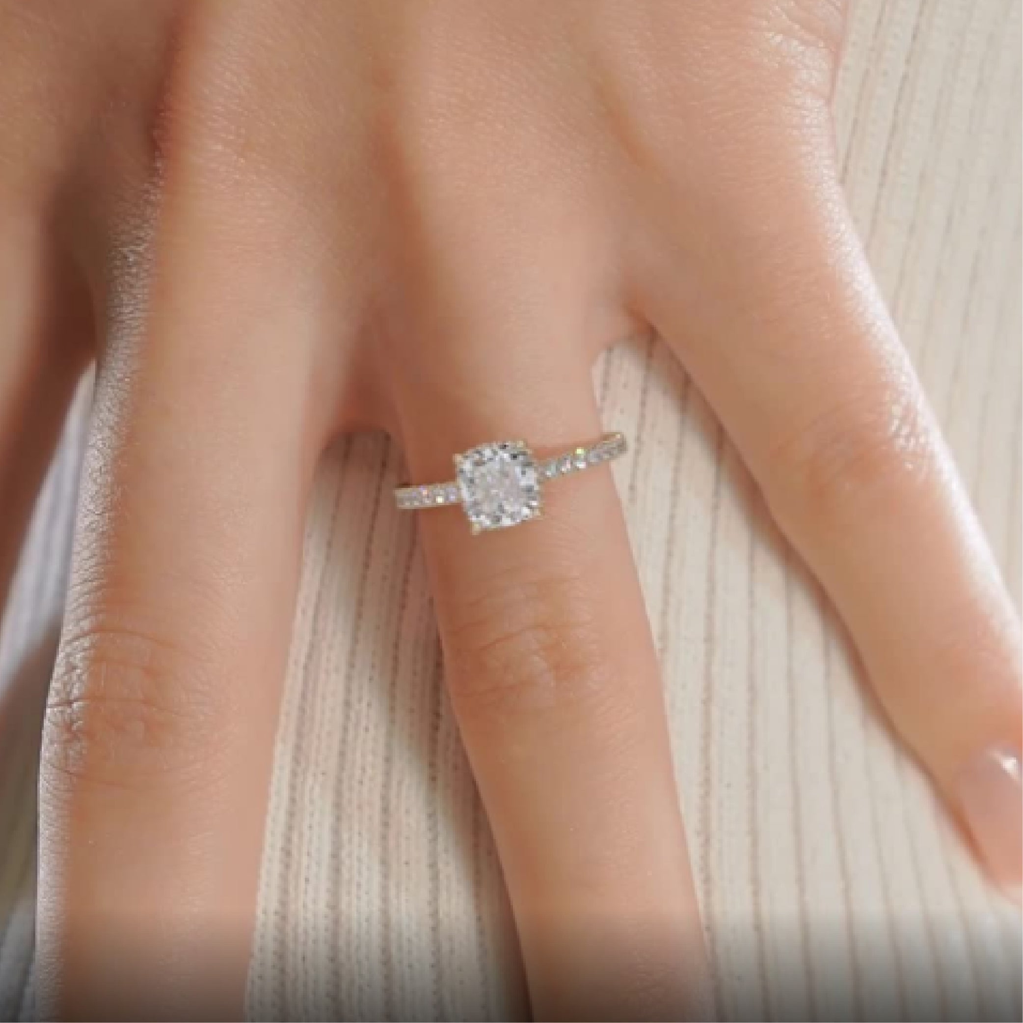 Cassandra Lab Grown Diamond Ring -18K Yellow Gold、mySite、hinf8tx79