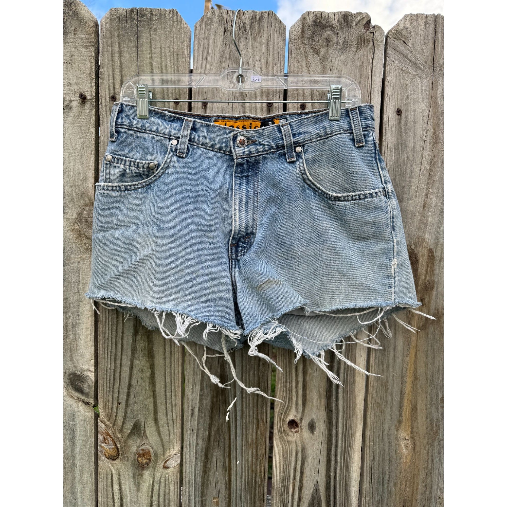 90's silverTab Classic Light Wash Cut Off Raw Hem Denim Jean Shorts 30、mySite、garagedoors4me