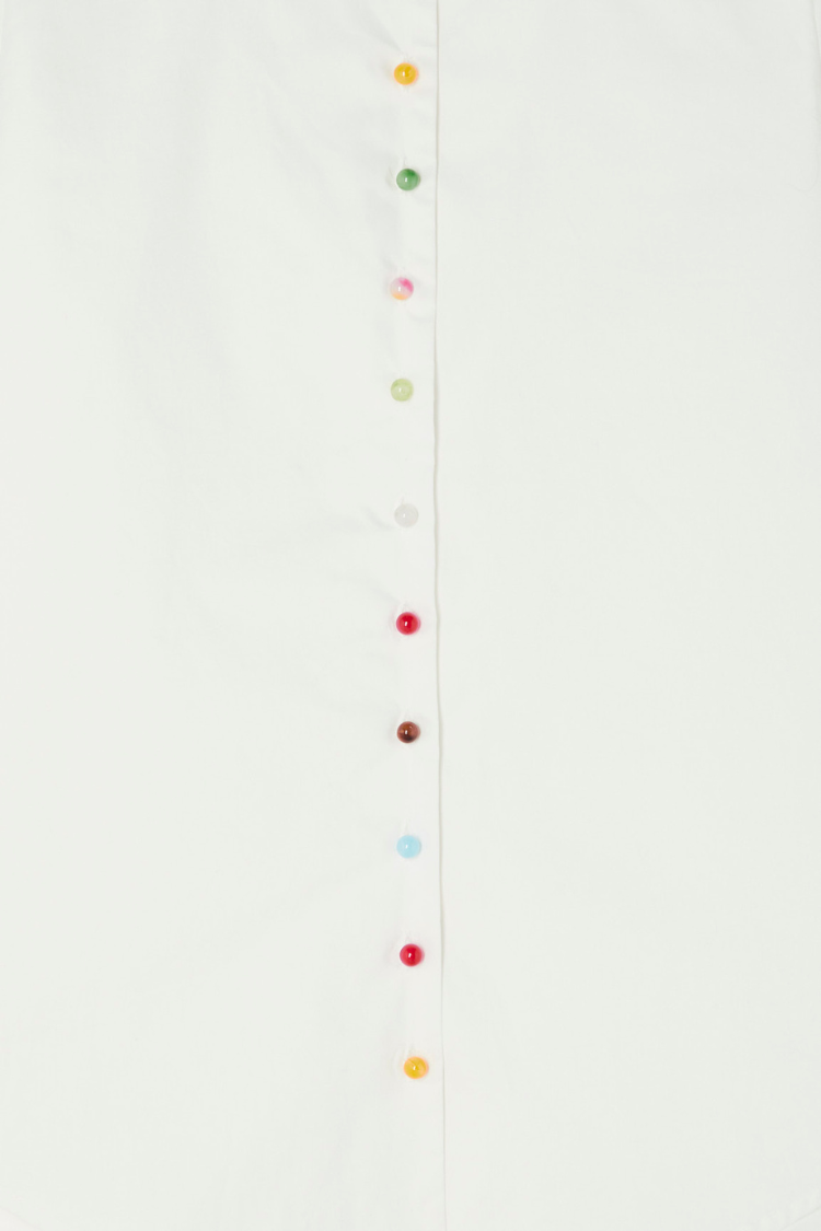 White Multi Button Charly Shirt、mySite、solidvoid