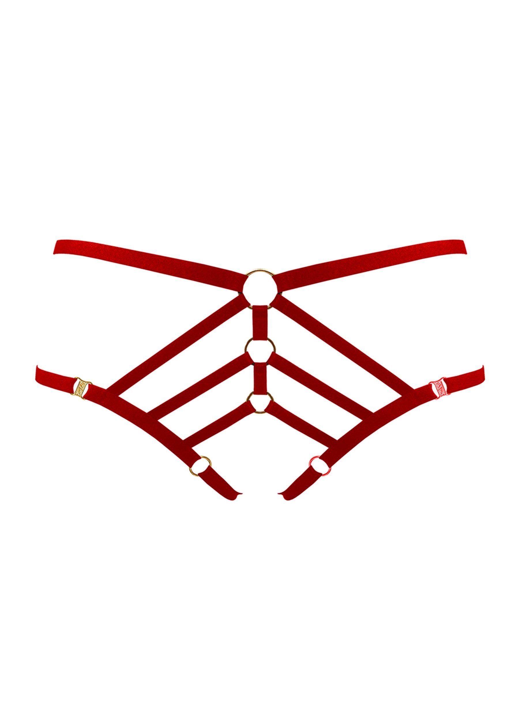  Art Deco Ouvert Strap Brief (Burnt Red)、mySite、justintrudeaud