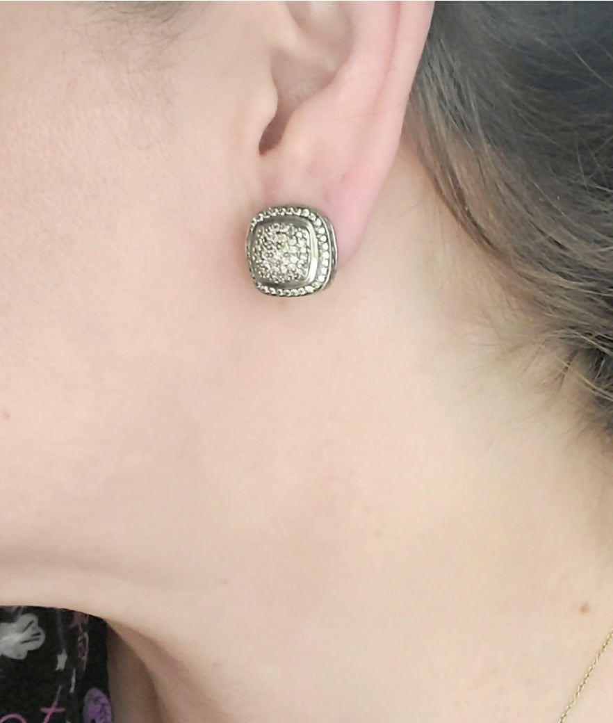 David Yurman Albion 11mm Pave Diamond Earrings、mySite、hinf8tx79