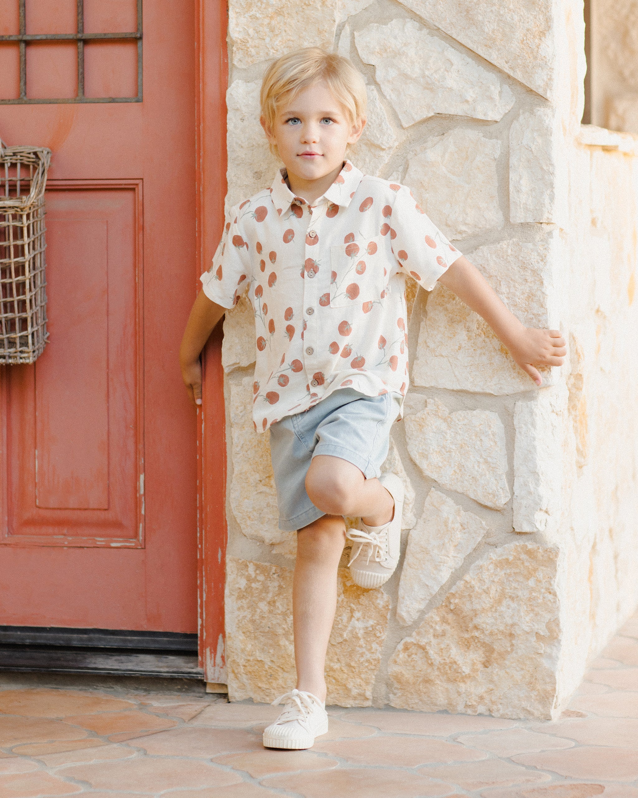  Collared Short Sleeve Shirt || Tomatoes、mySite、layawaytickets