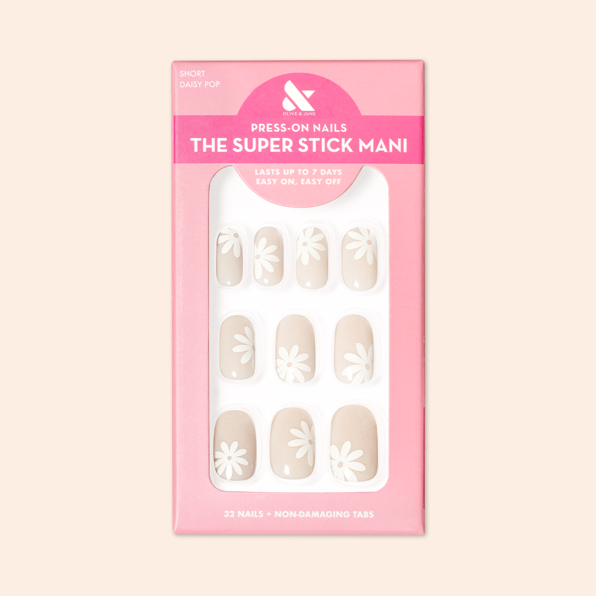 Daisy Pop | Short | Round - Tab Press-On、mySite、solidvoid