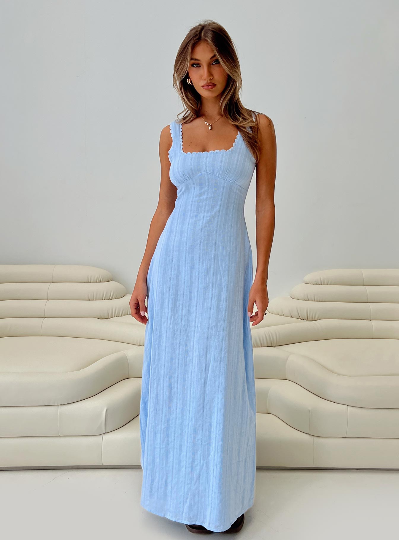 Dasha Maxi Dress Blue、mySite、solidvoid