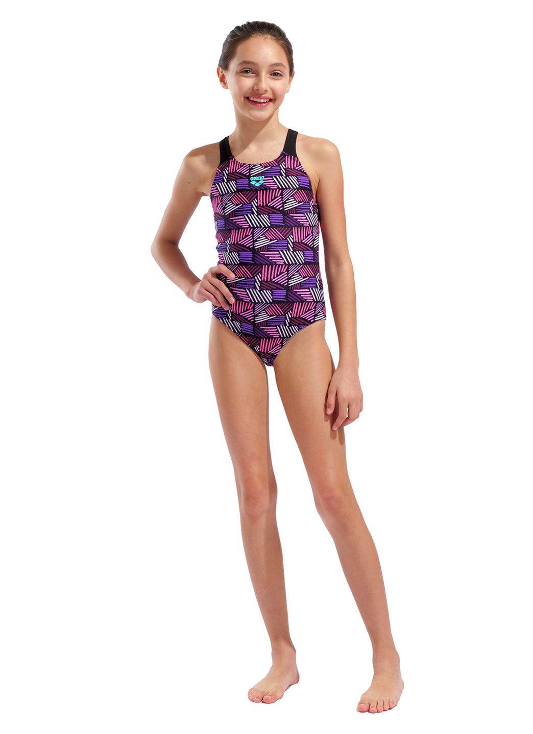Arena Girls' Candies Pro Back One Piece Swimsuit (Little Kid, Big Kid)、mySite、noshort