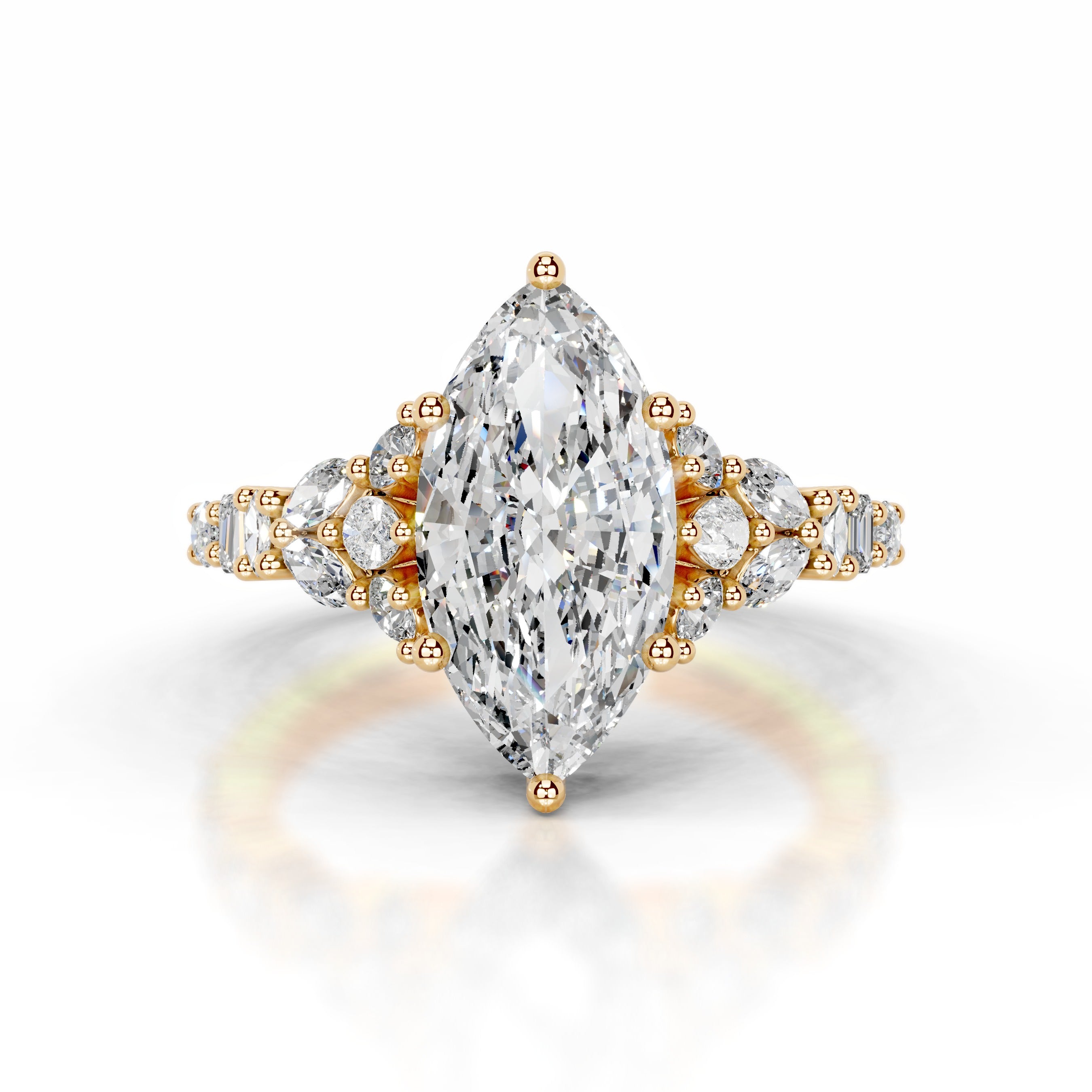 Tula Diamond Engagement Ring - 18K Yellow Gold、mySite、hinf8tx79