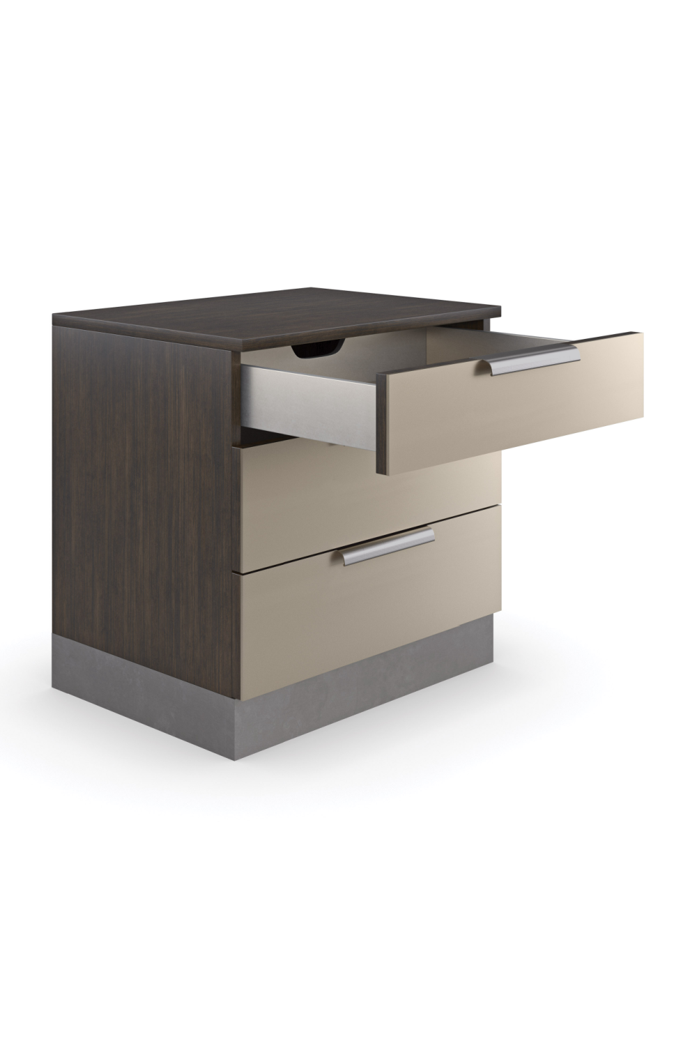 Bronze Mirrored Drawers Nightstand | Caracole La Moda、mySite、neckold