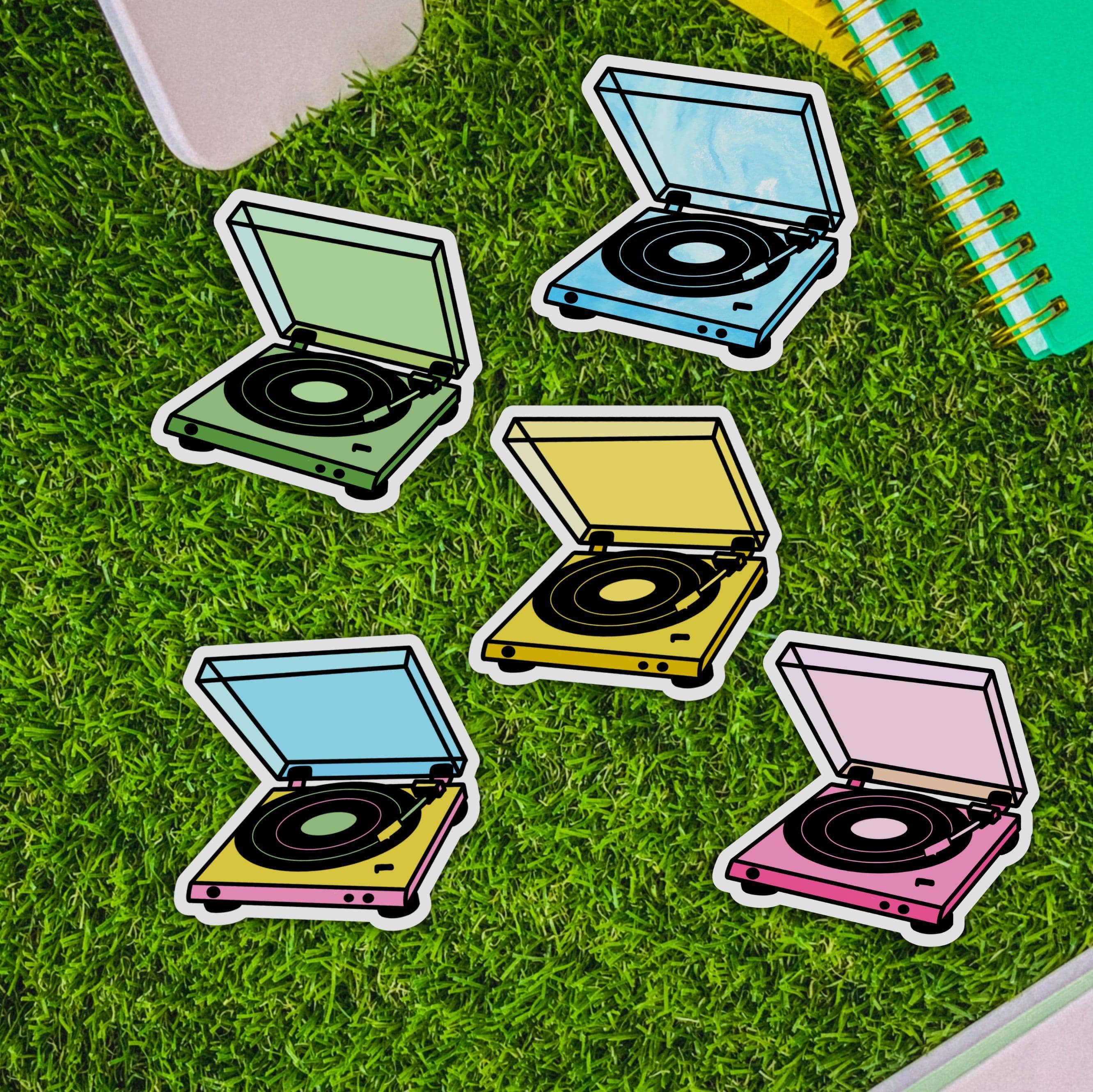  Record Player Aesthetic Sticker 5 Pack、mySite、elrpsem3k