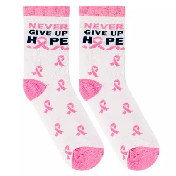Pink Ribbon Socks - Never Give Up Hope Women's Sock Size 9-11、mySite、g9winljtr