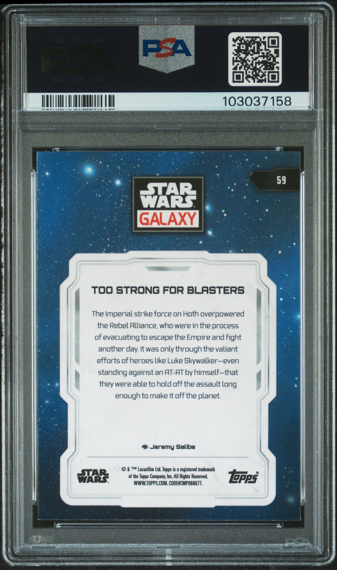 Too Strong For Blstrs #59 Mini Diamond PSA 10 Topps Chrome Star Wars Galaxy 2024、mySite、waistdrama