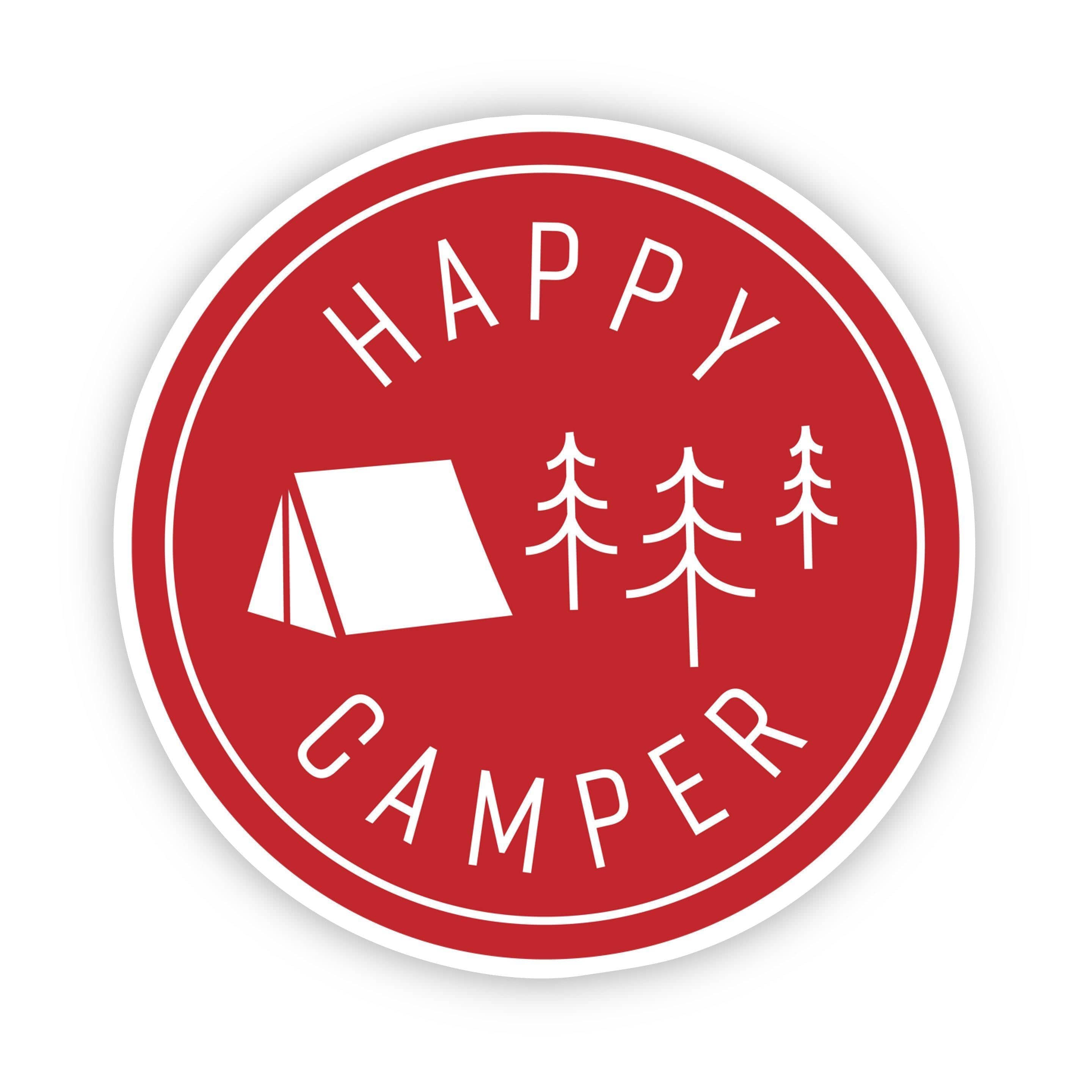  Happy Camper Red Tent Sticker、mySite、elrpsem3k