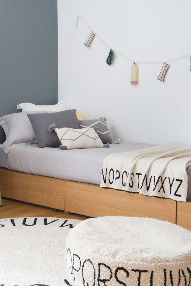 KNITTED BLANKET ABC NATURAL - BLACK、mySite、gigharbornorthrealestate