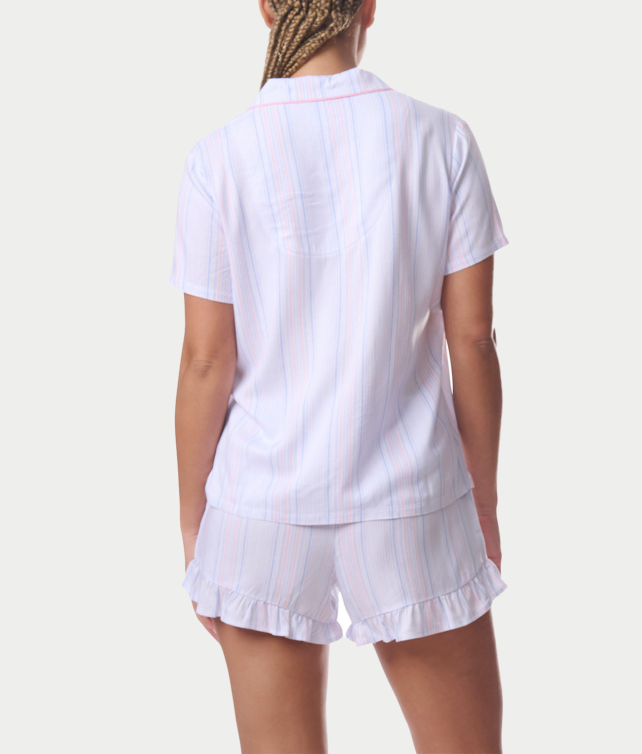  Notch Collar Woven Shorts Set、mySite、justintrudeaud