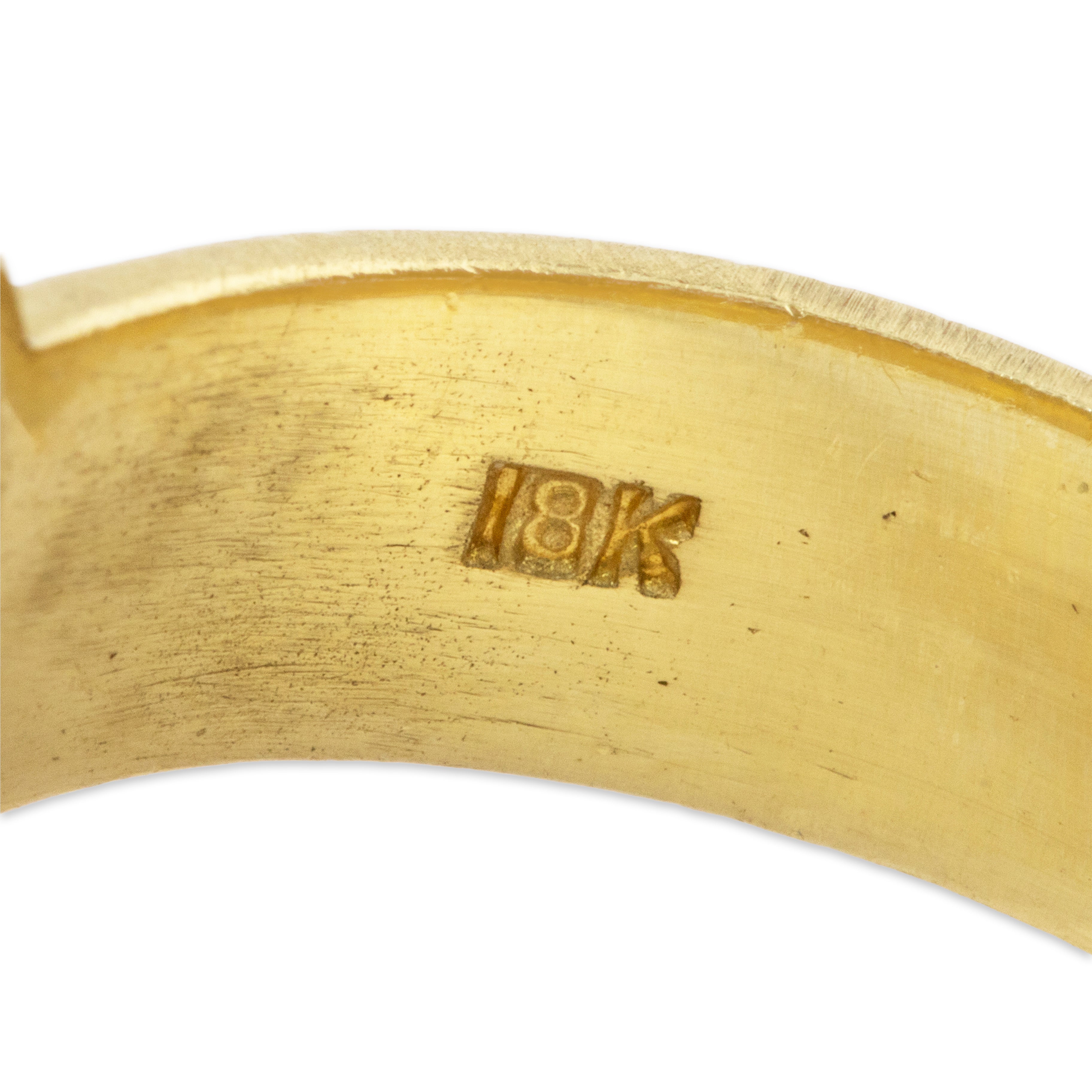 Vintage 18k Yellow Gold Citrine .348cttw Diamond Halo Brushed Ring 7.00、mySite、hinf8tx79