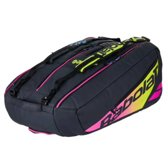 Babolat Pure Aero Rafa 12 Pack Racquet Bag (Black/Yellow/Pink)、mySite、neckold