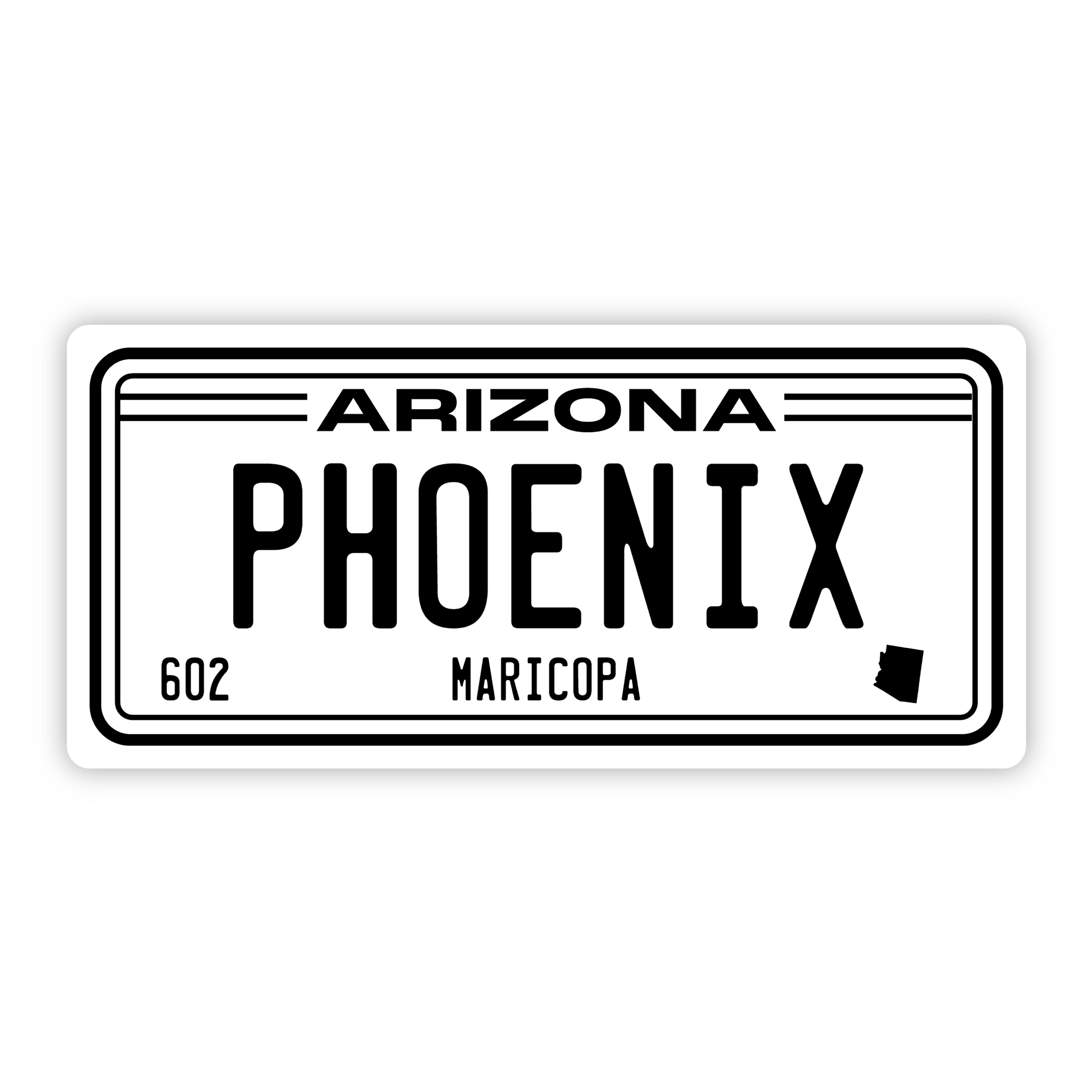  Phoenix Arizona 602 License Bumper Sticker (5 inch)、mySite、elrpsem3k