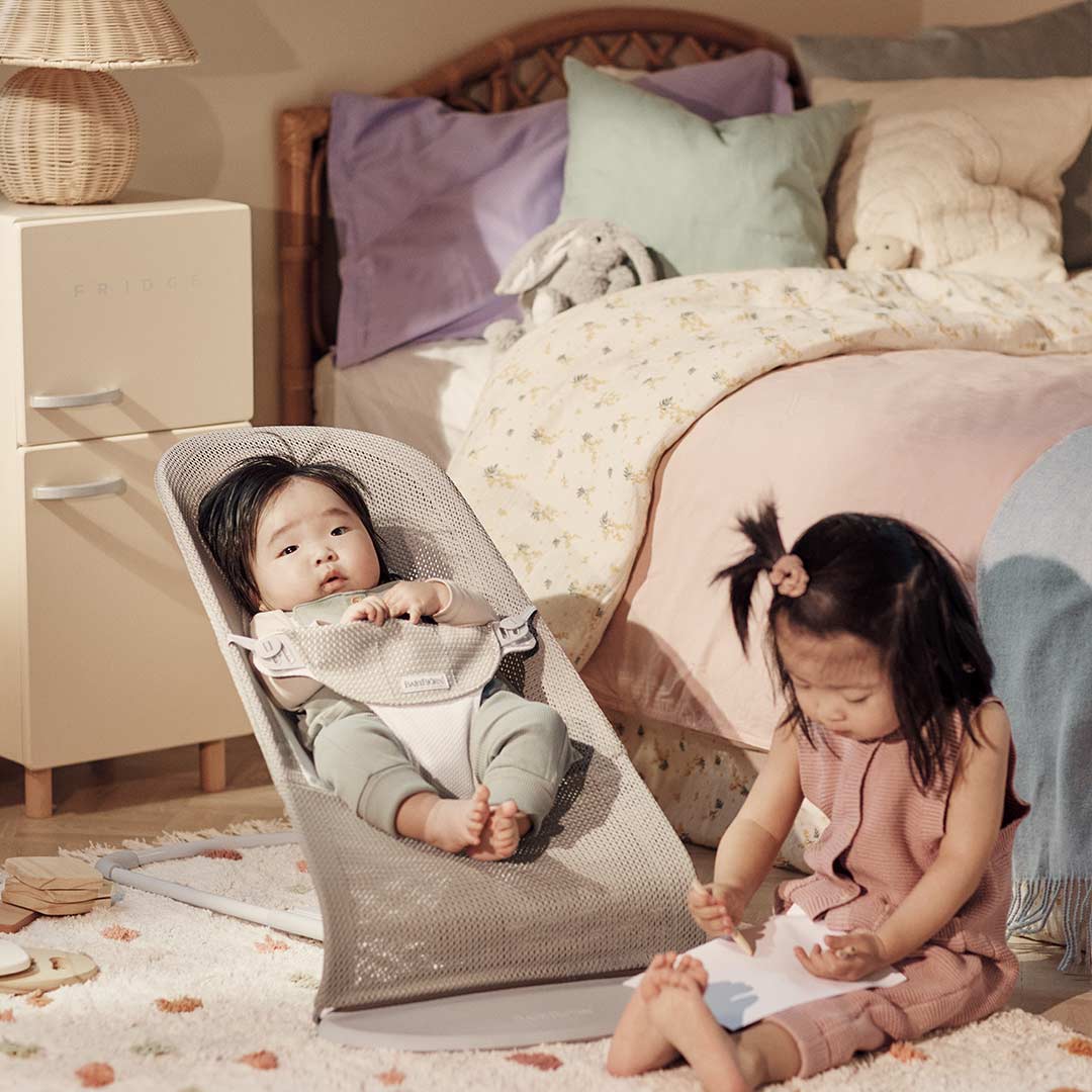  BabyBjorn Balance Soft Mesh Baby Bouncer - Grey Frame - Grey Beige、mySite、merchandisen