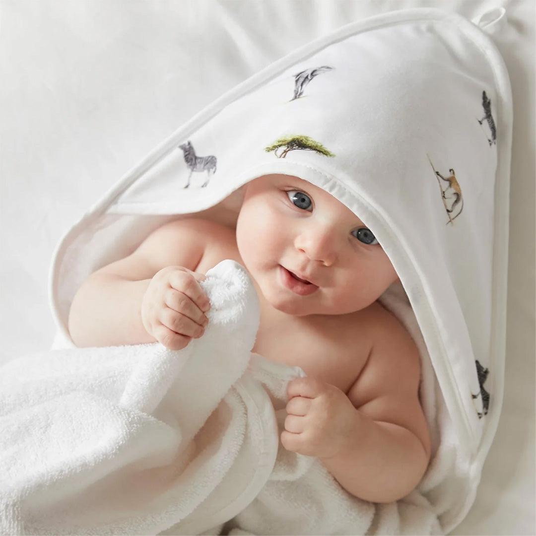  Rosa & Blue Hooded Towel - Safari、mySite、merchandisen
