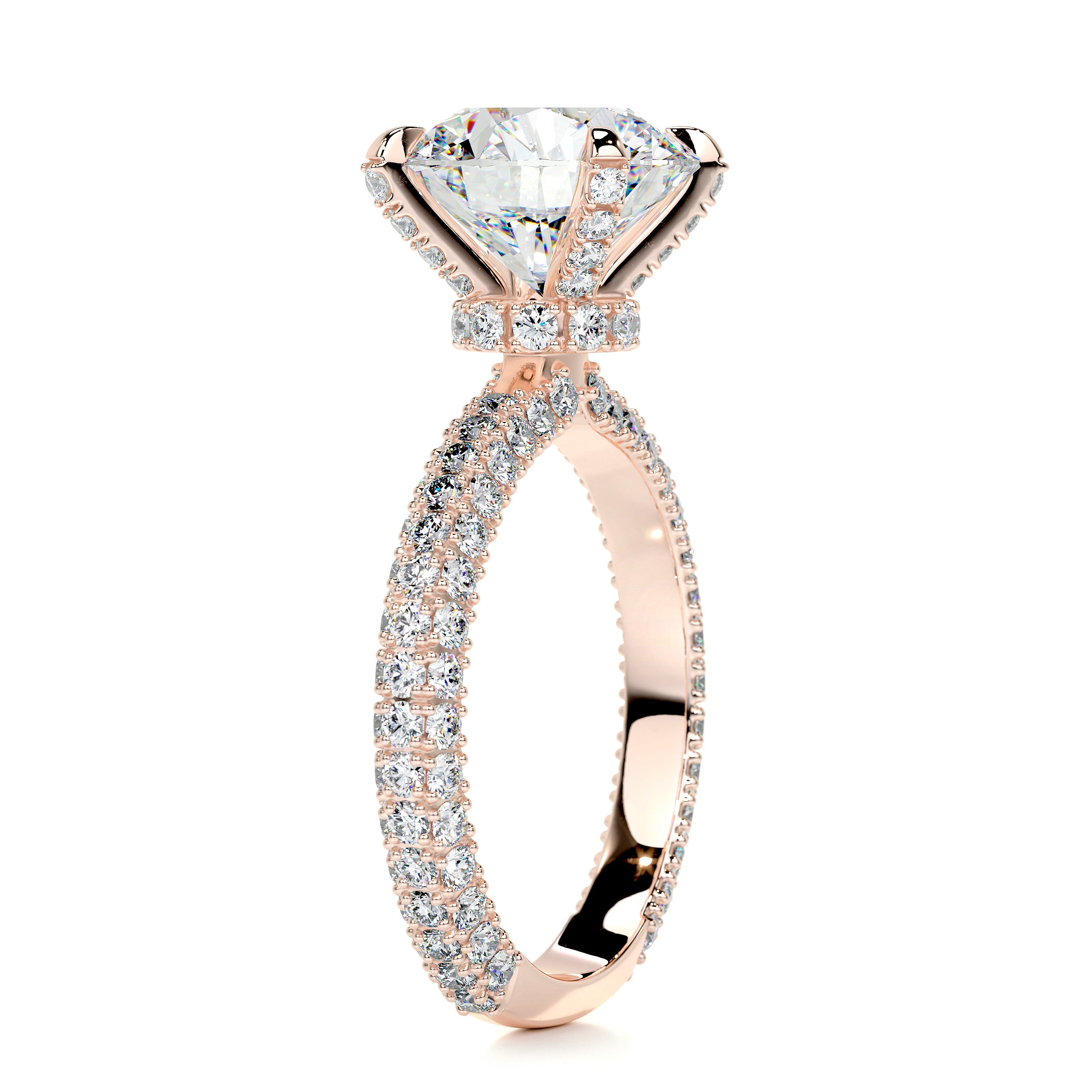 Milly Moissanite & Diamond Ring -14K Rose Gold、mySite、hinf8tx79