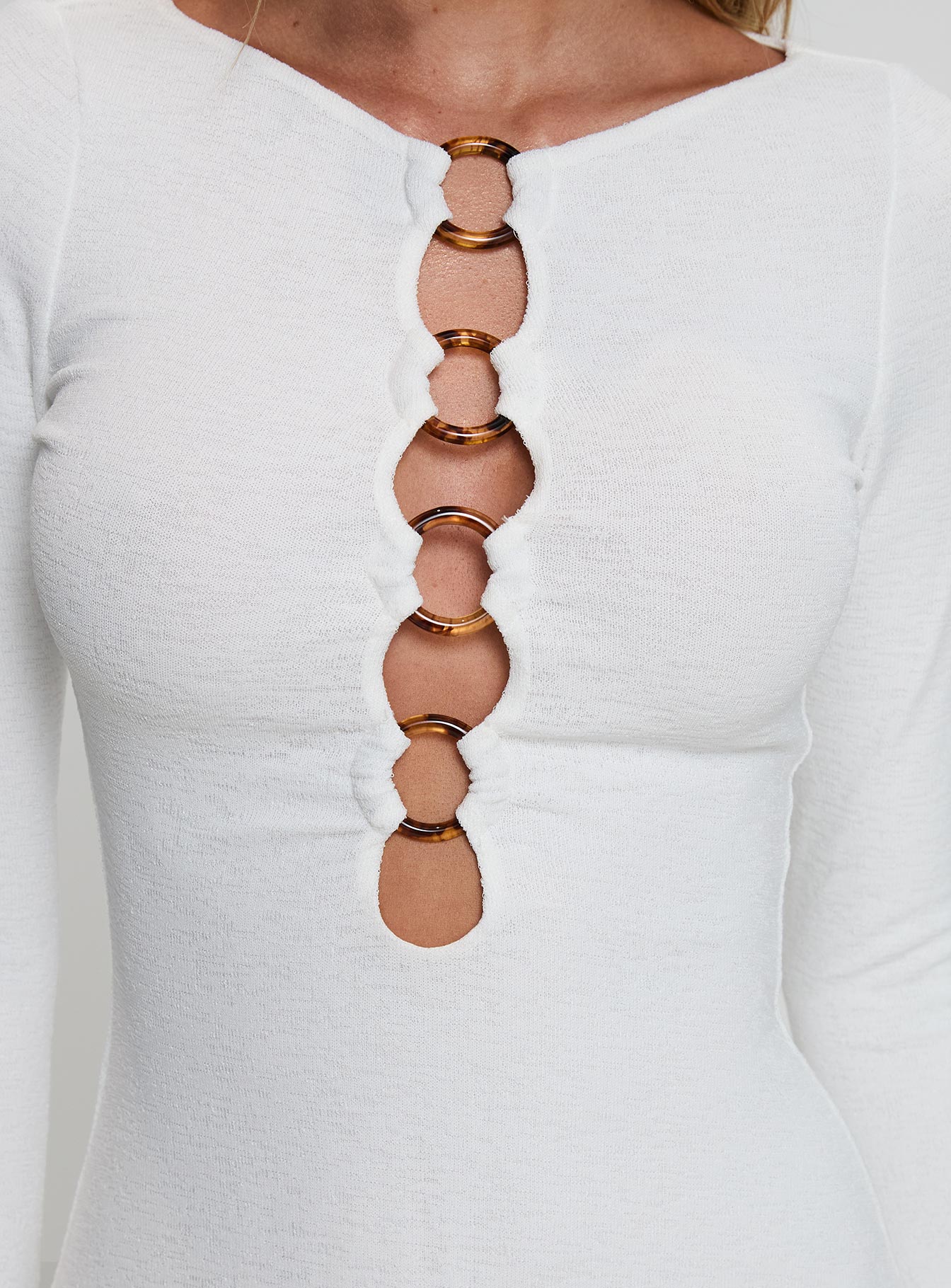 Dejonge Ring Mini Dress White、mySite、solidvoid