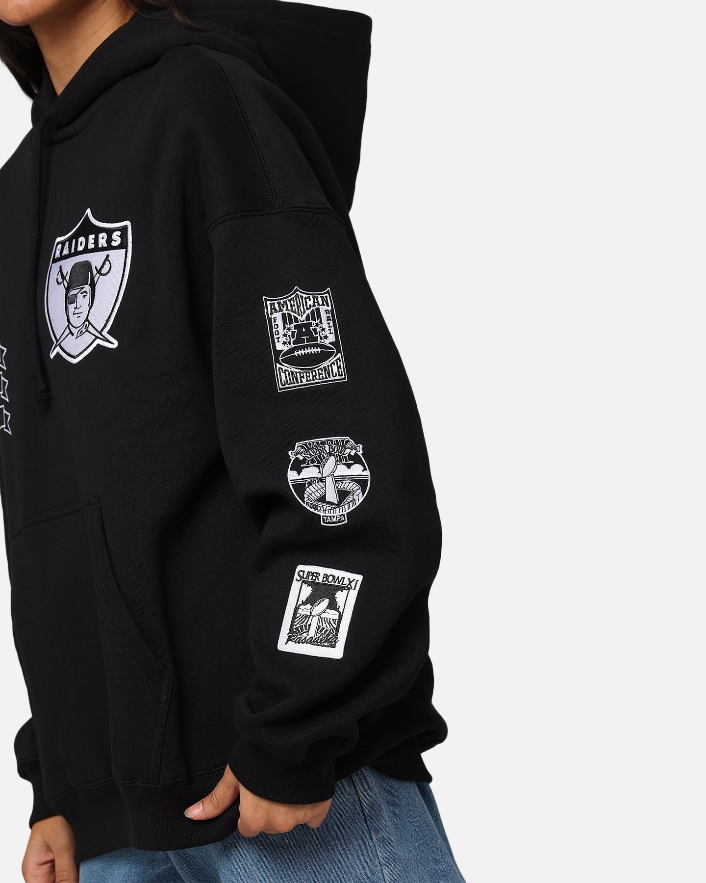 Mitchell & Ness Los Angeles Raiders History Hoodie Faded Black、mySite、zt4zffjzw