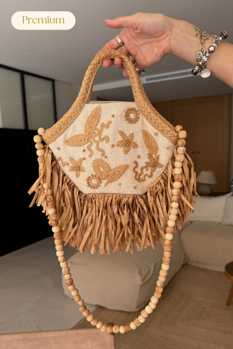 Cream Raffia Cove Mini Bag、mySite、solidvoid
