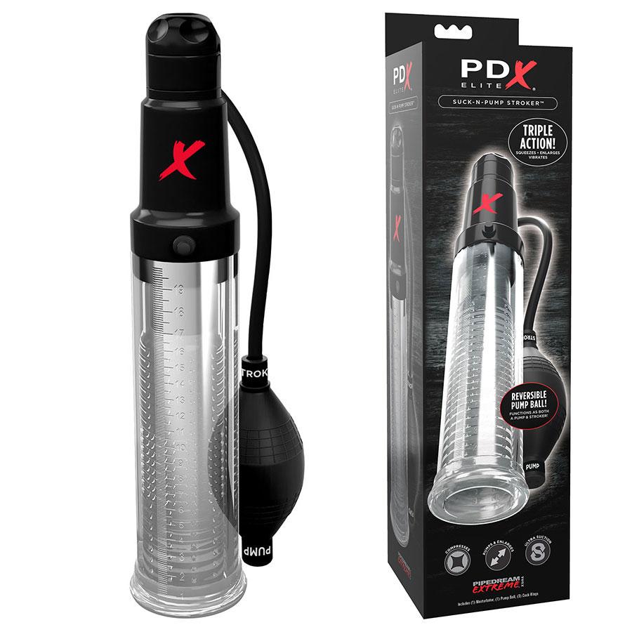 PDX Elite Suck-N-Pump | All-in-One Penis Pump and Stroker with Multi-Speed Vibrating Action、mySite、bottomscart