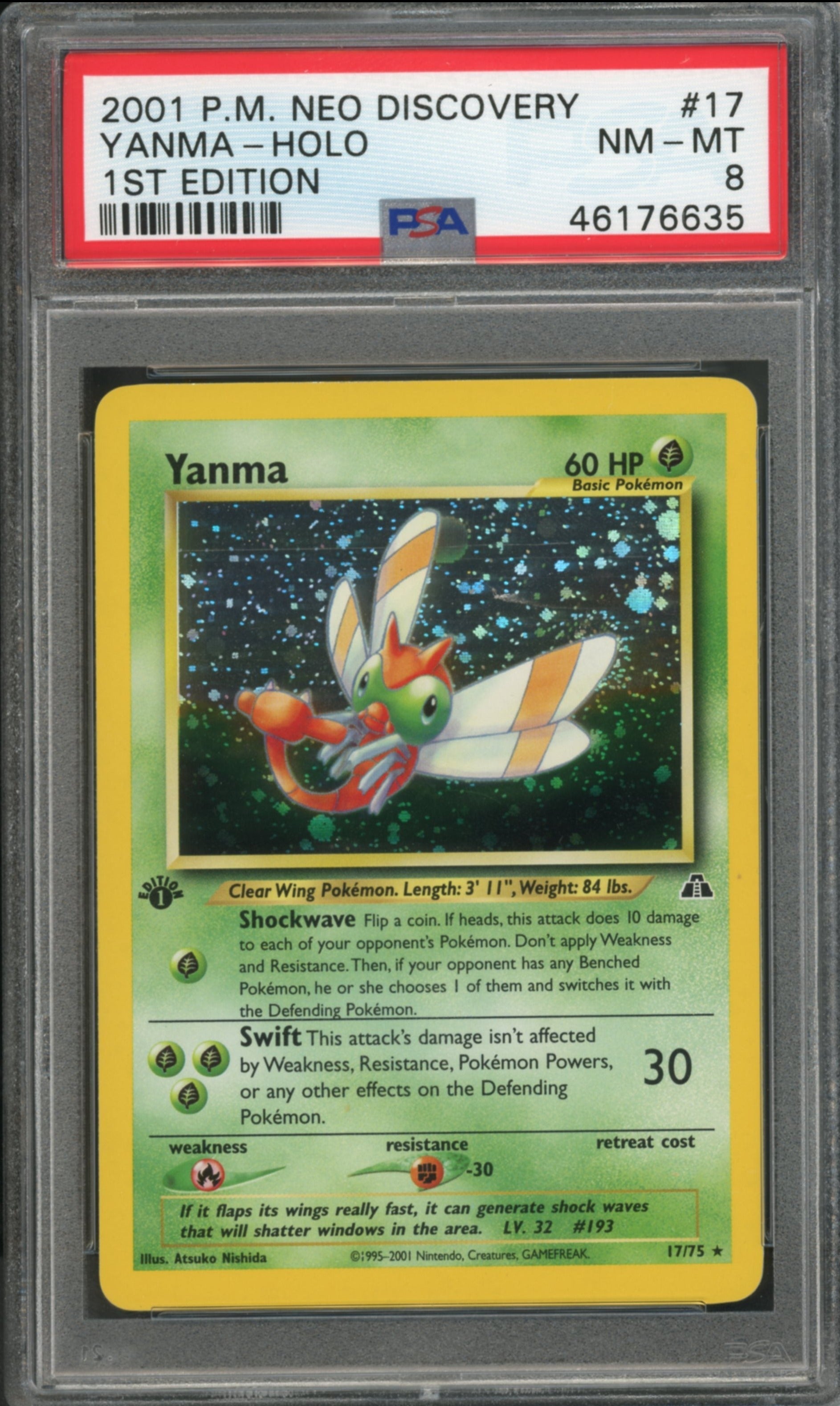Yanma #17 1st Edition PSA 8 Neo Discovery、mySite、waistdrama