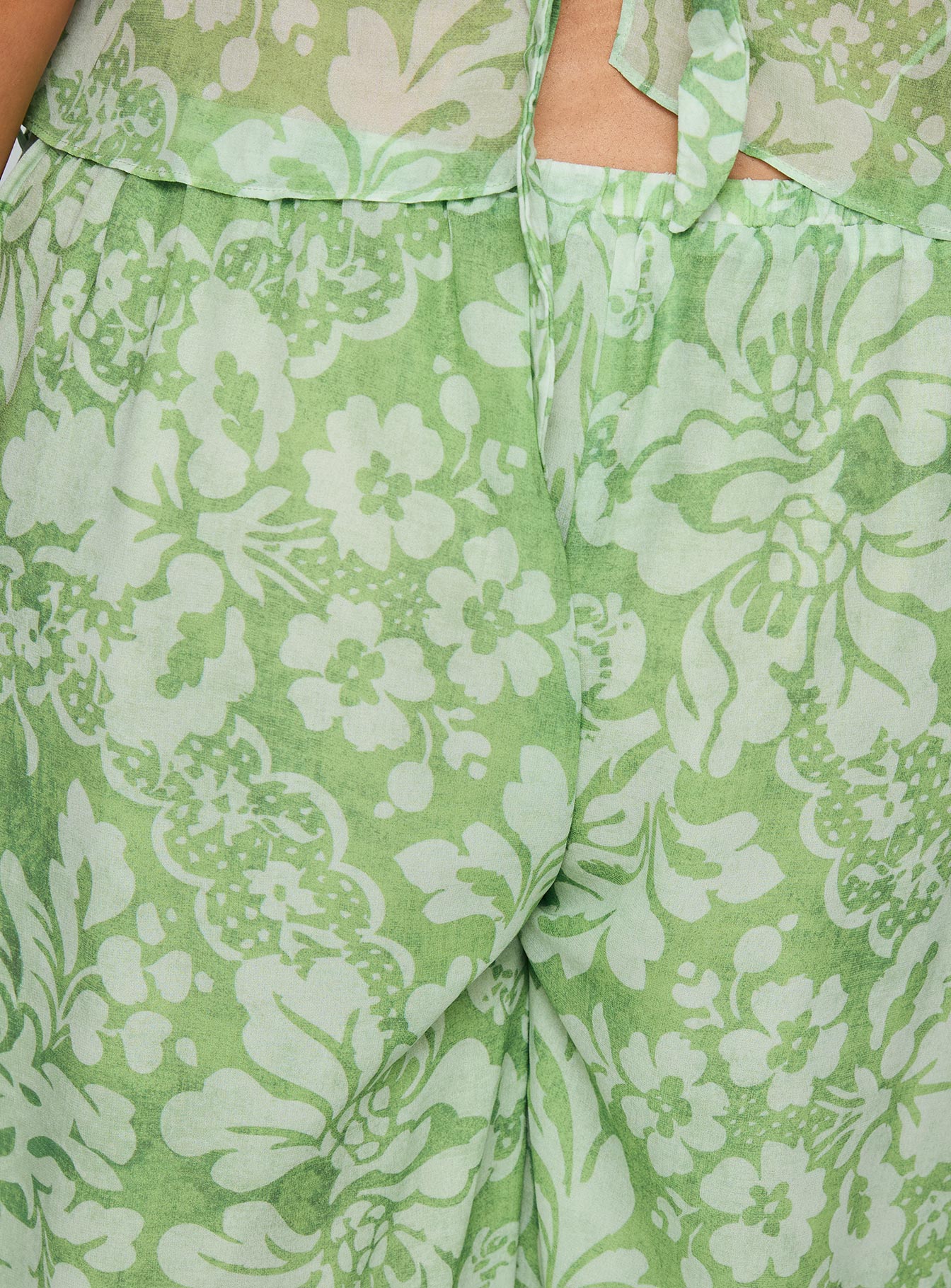 Finesse Pants Green Floral Curve、mySite、solidvoid