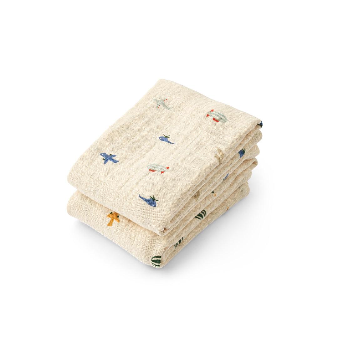  Liewood Lewis Muslin Cloth 2-Pack - Aviator / Ecru、mySite、merchandisen