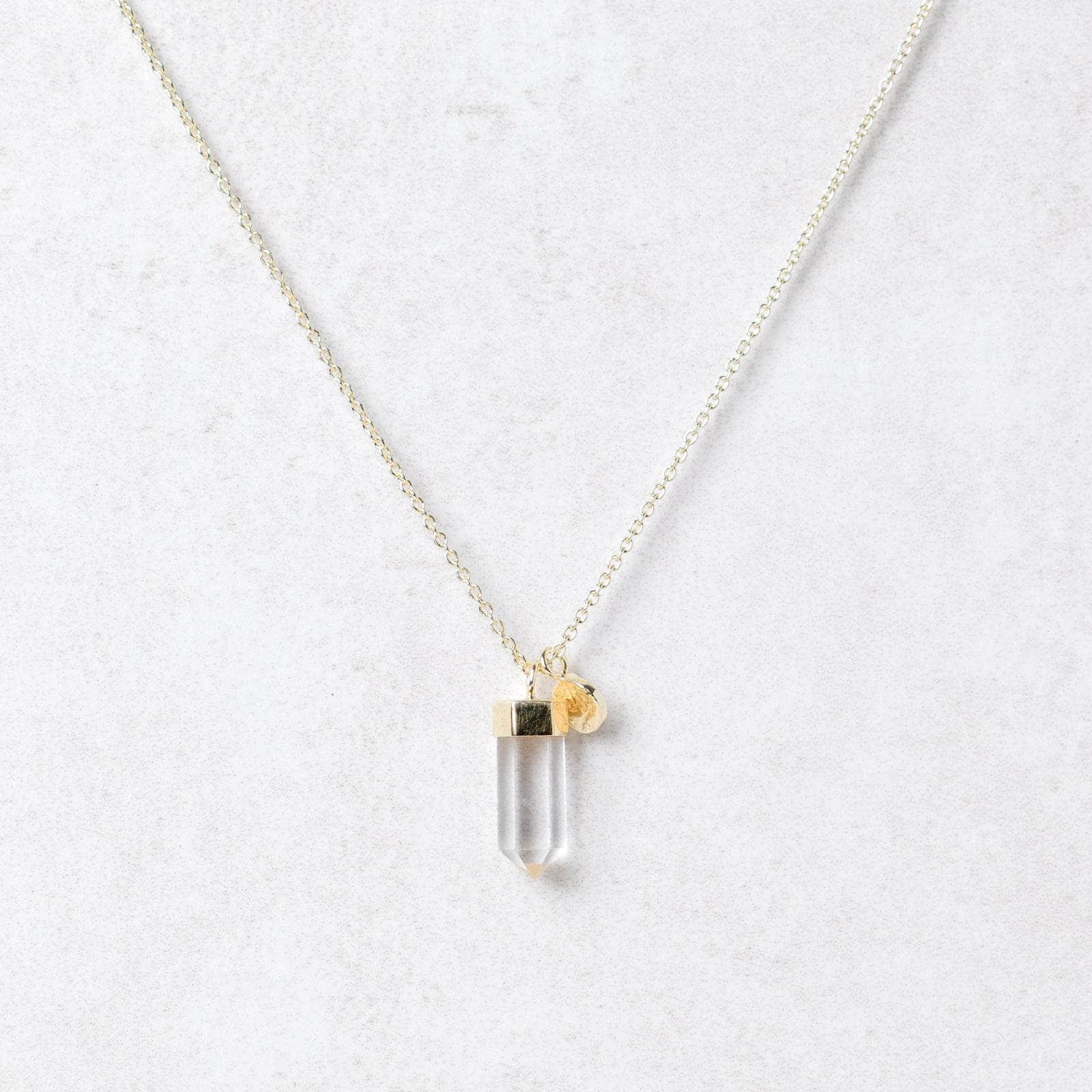 Delicate Clear Quartz Crystal Point Necklace、mySite、hinf8tx79