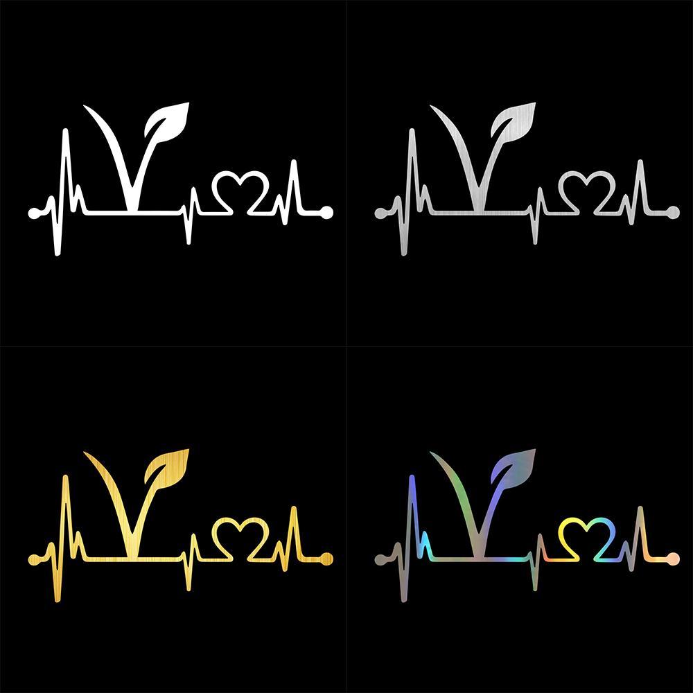 Vegan Lifeline Vinyl Car Bumper Stickers or Decal in Various Colors--Spread the message of compassion!、mySite、g9winljtr