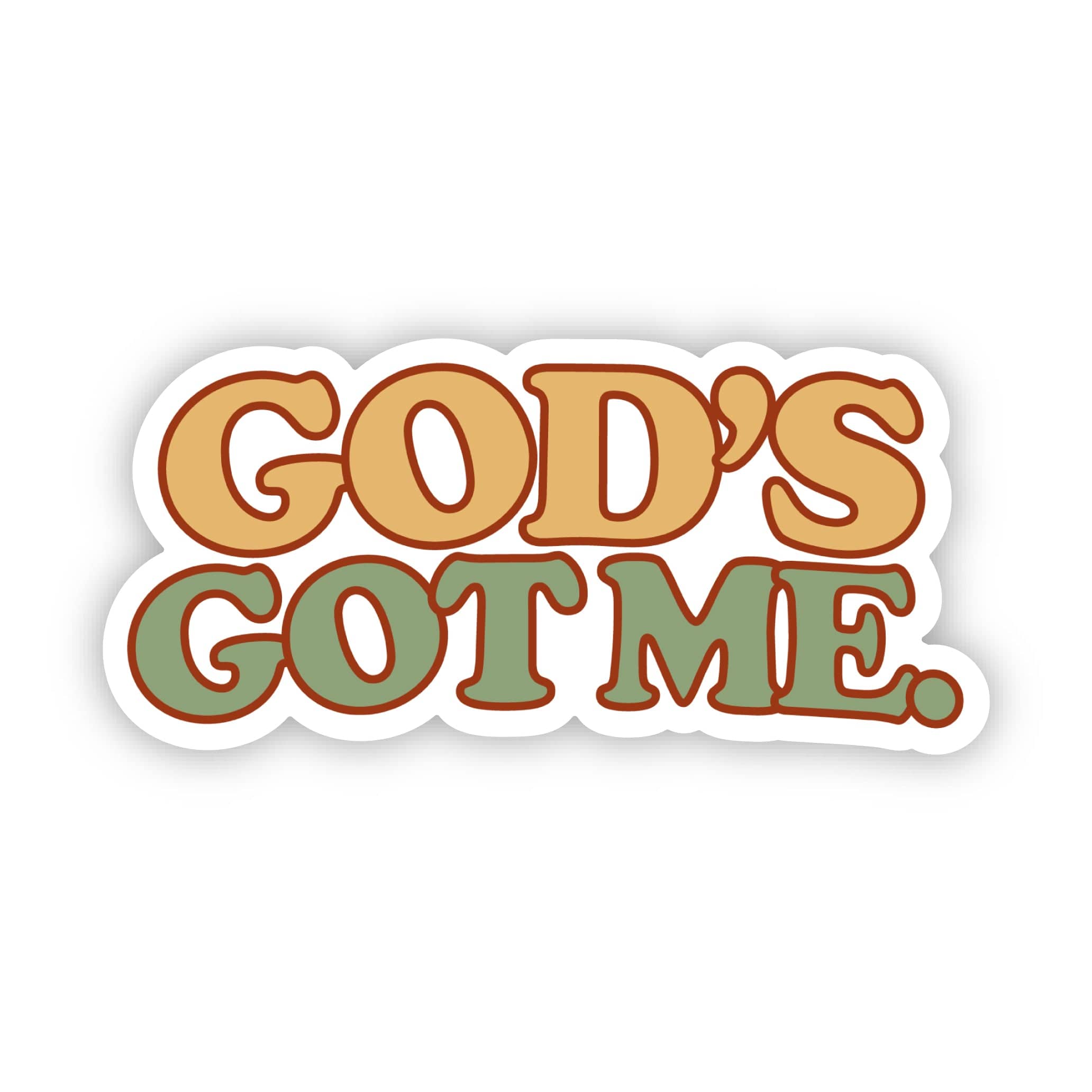  God's Got Me Faith Text Sticker、mySite、ghnorth