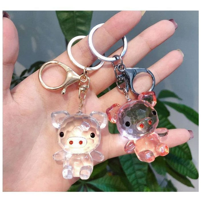 Acrylic Pink Pig Keychains、mySite、g9winljtr