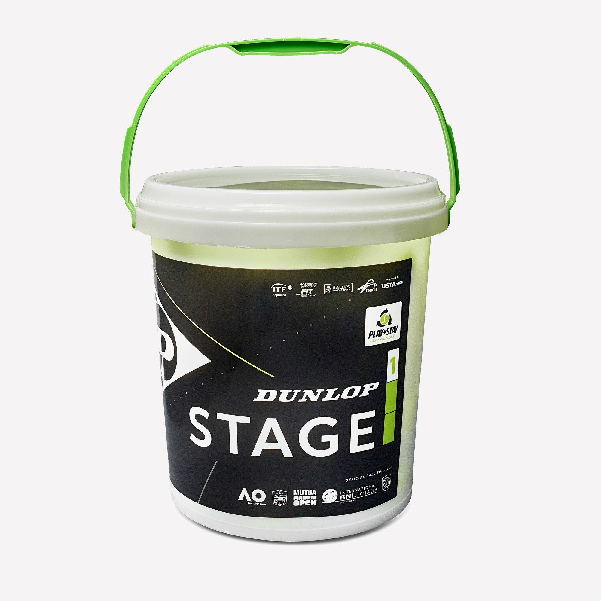 Dunlop Stage 1 Green 60 Tennis Balls Bucket