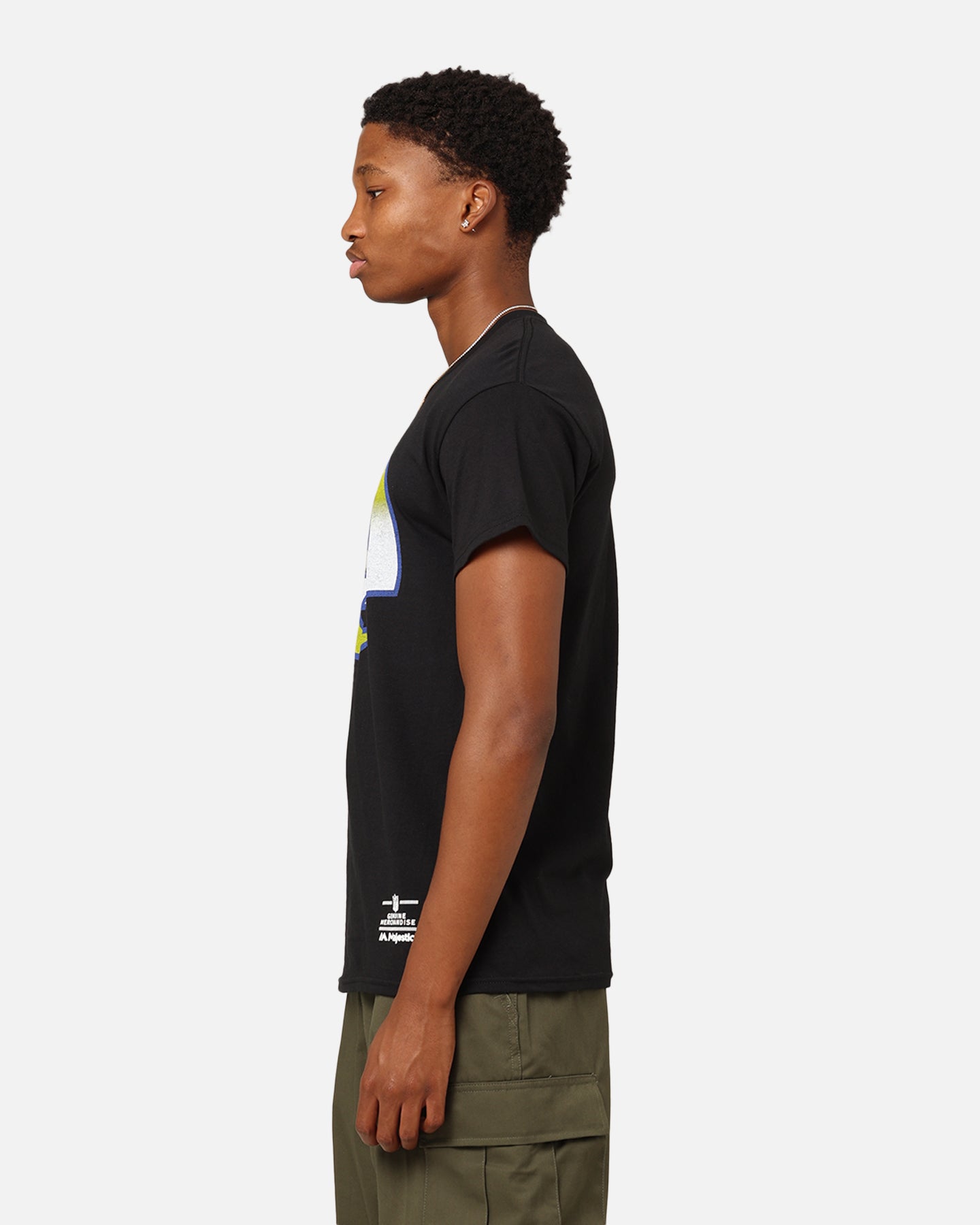 Majestic Athletic Los Angeles Rams Team Crest T-Shirt Black、mySite、zt4zffjzw