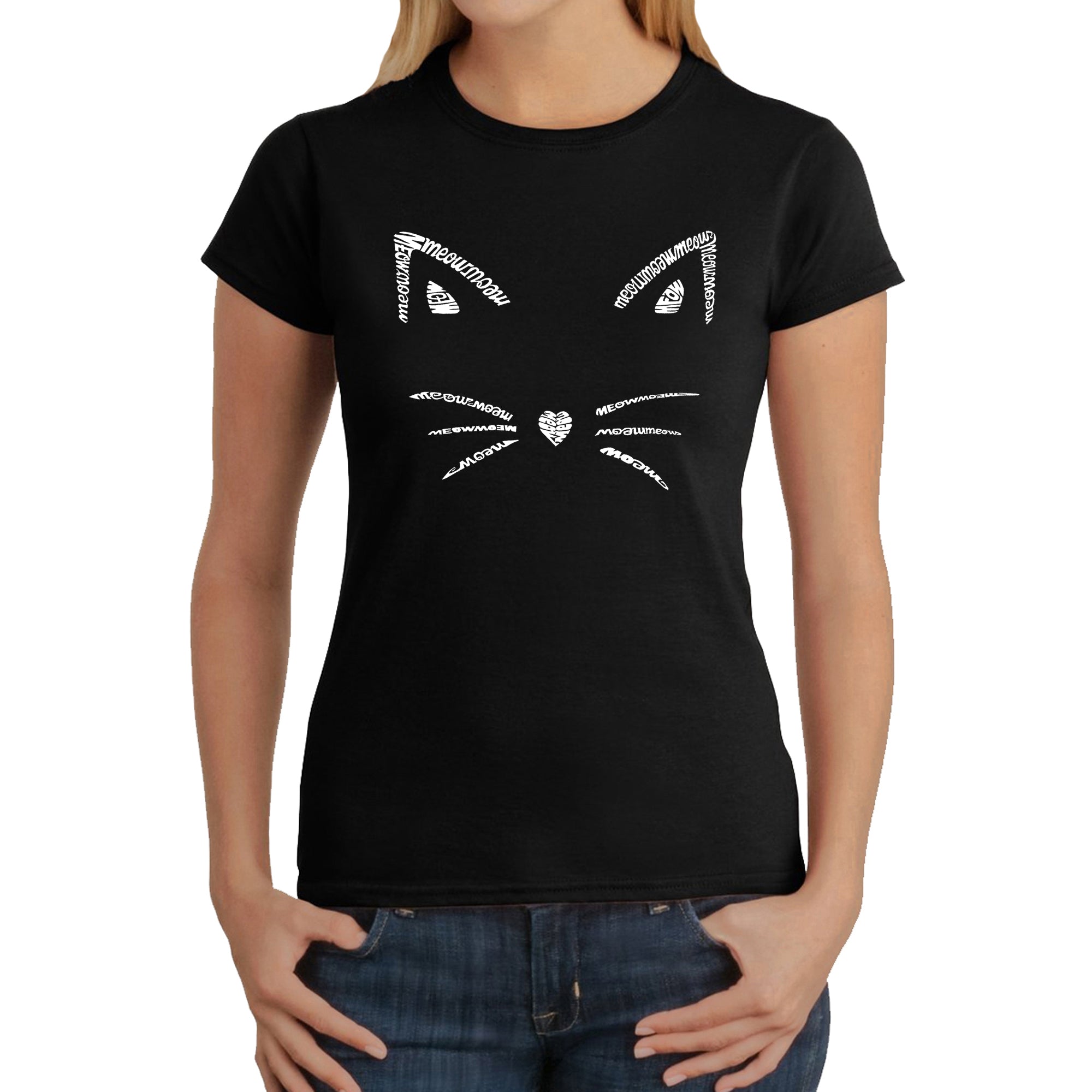 Whiskers - Women's Word Art T-Shirt、mySite、camillekostekn