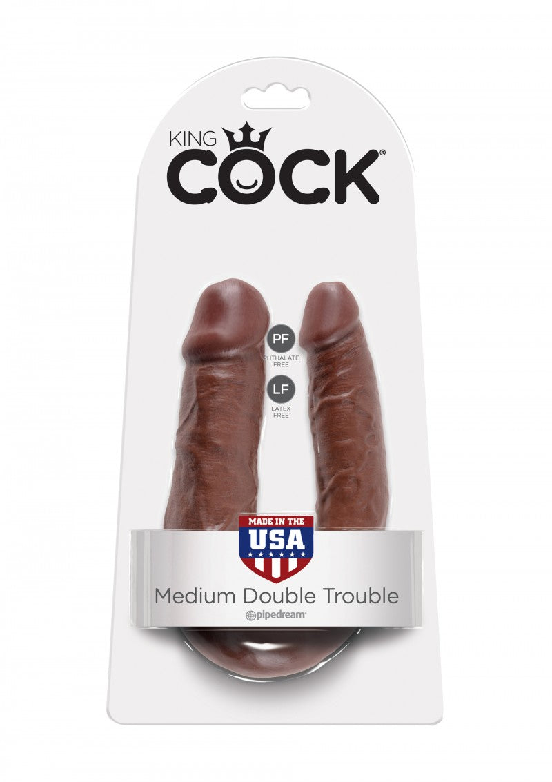 King Cock U-Shaped Double Trouble | Medium | Brown、mySite、bottomscart