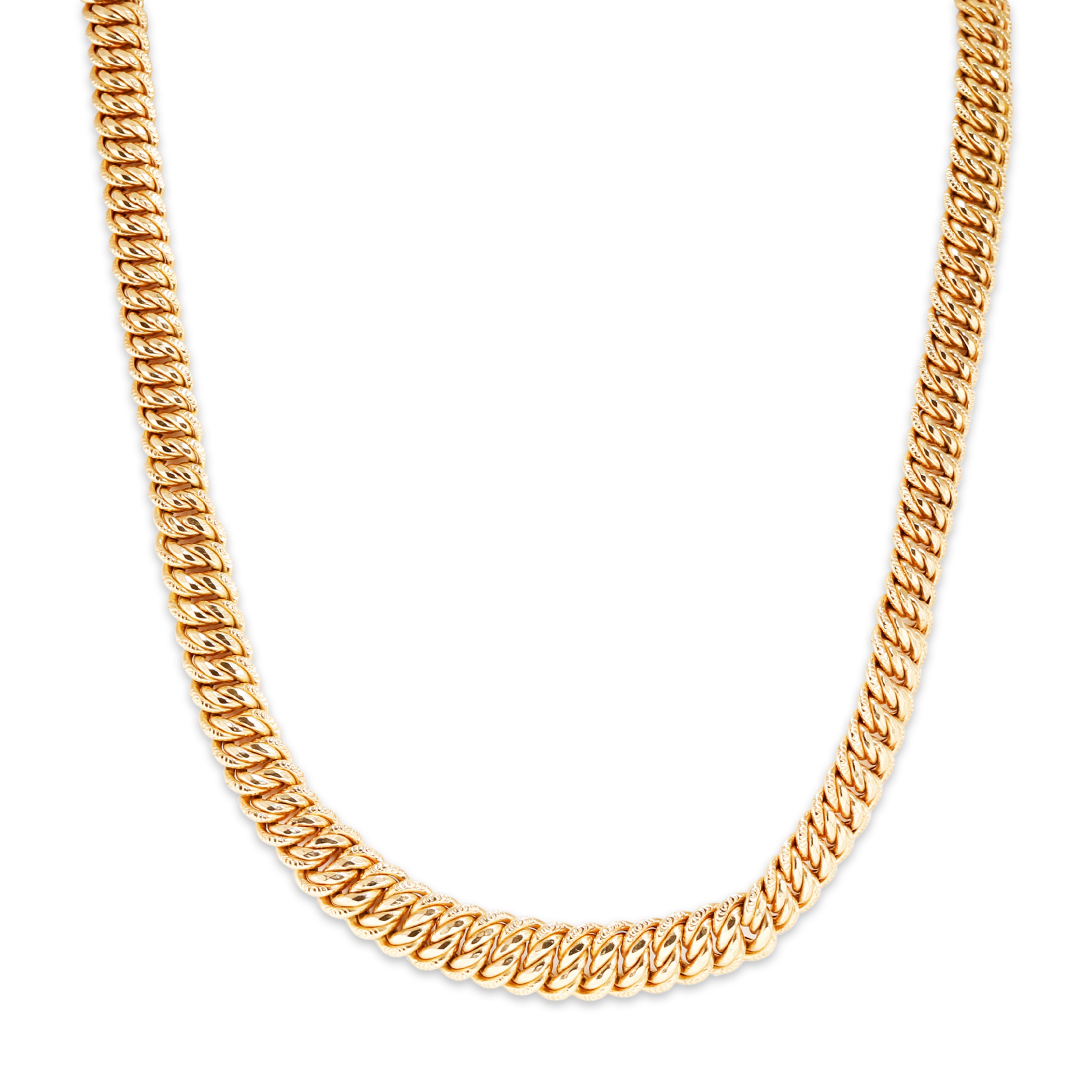 Antique French 18k Yellow Gold Graduated Link Necklace 17、mySite、hinf8tx79