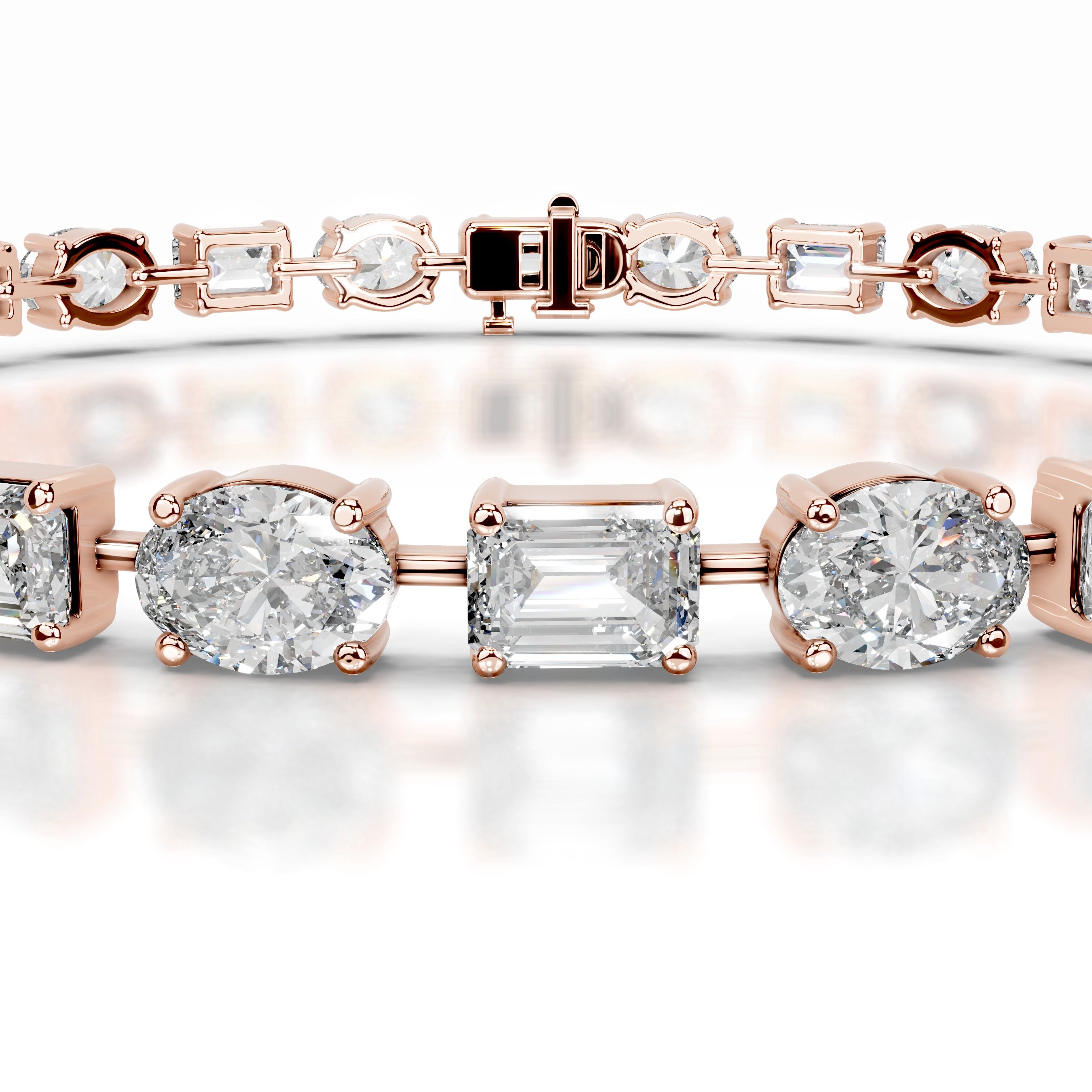 Sharon Lab Grown Diamond Tennis Bracelet - 14K Rose Gold、mySite、hinf8tx79