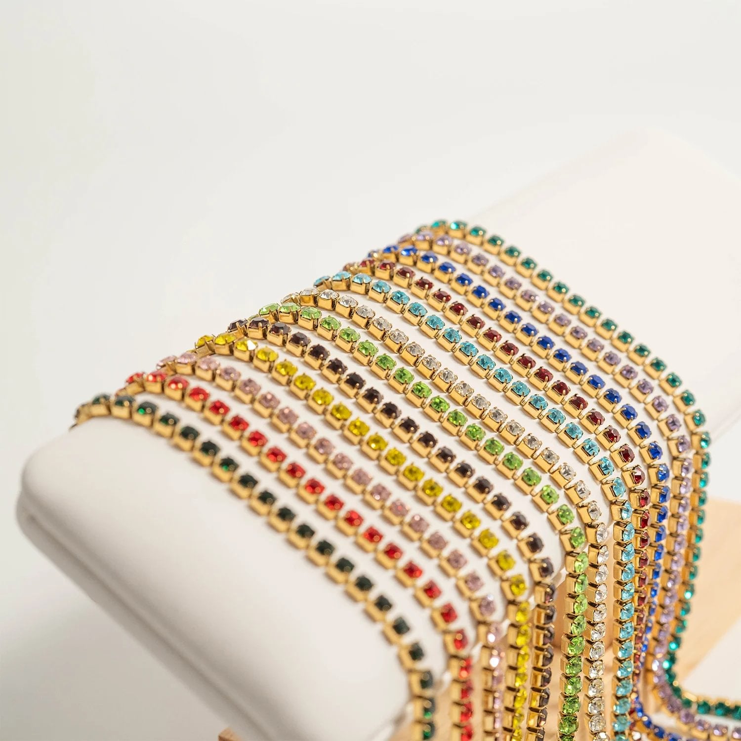 18K Gold PVD Stainless Steel Birthstone Tennis Bracelet / TBR0008、mySite、dreamappss