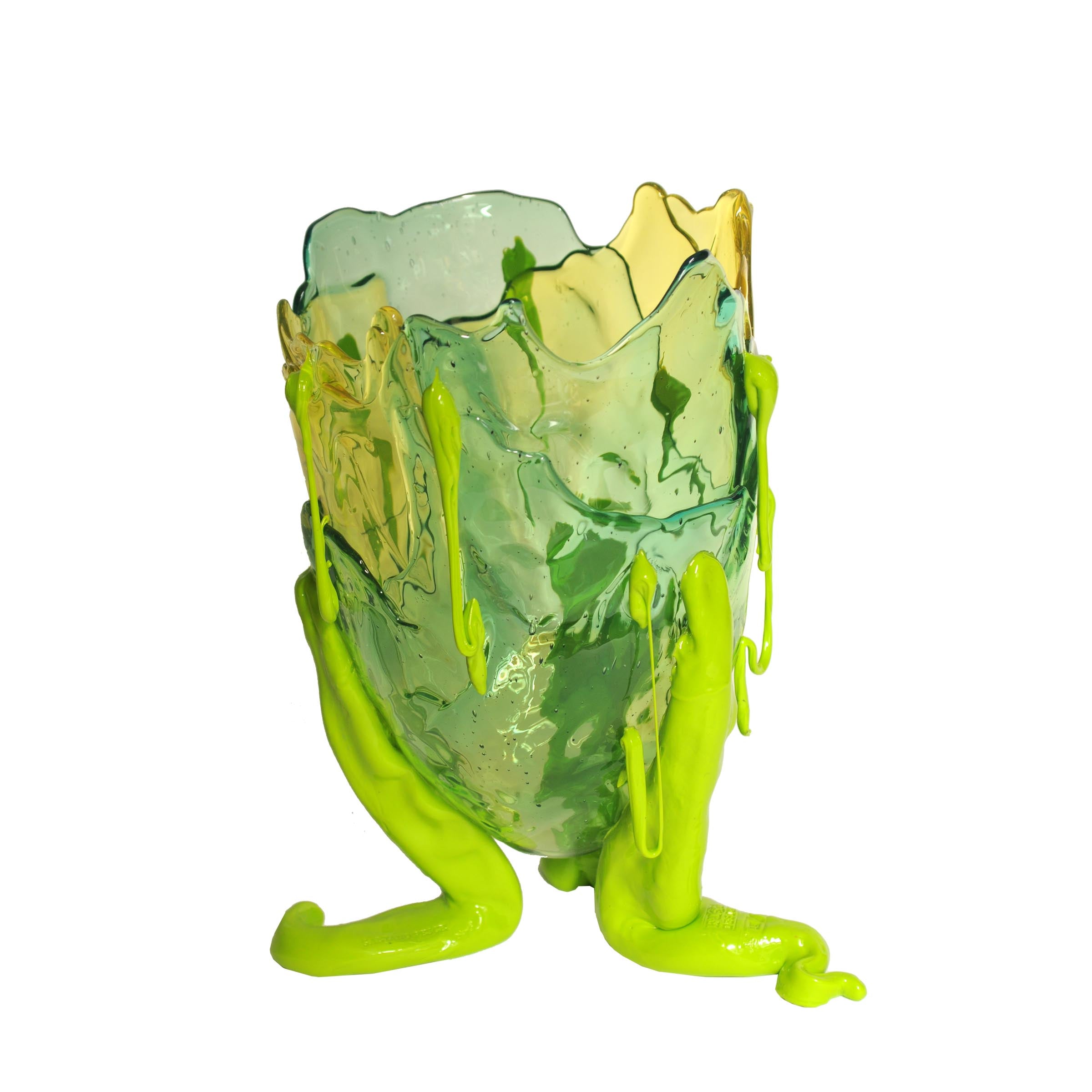 Resin Vase CLEAR SPECIAL EXTRACOLOUR Green by Gaetano Pesce for Fish Design、mySite、neckold