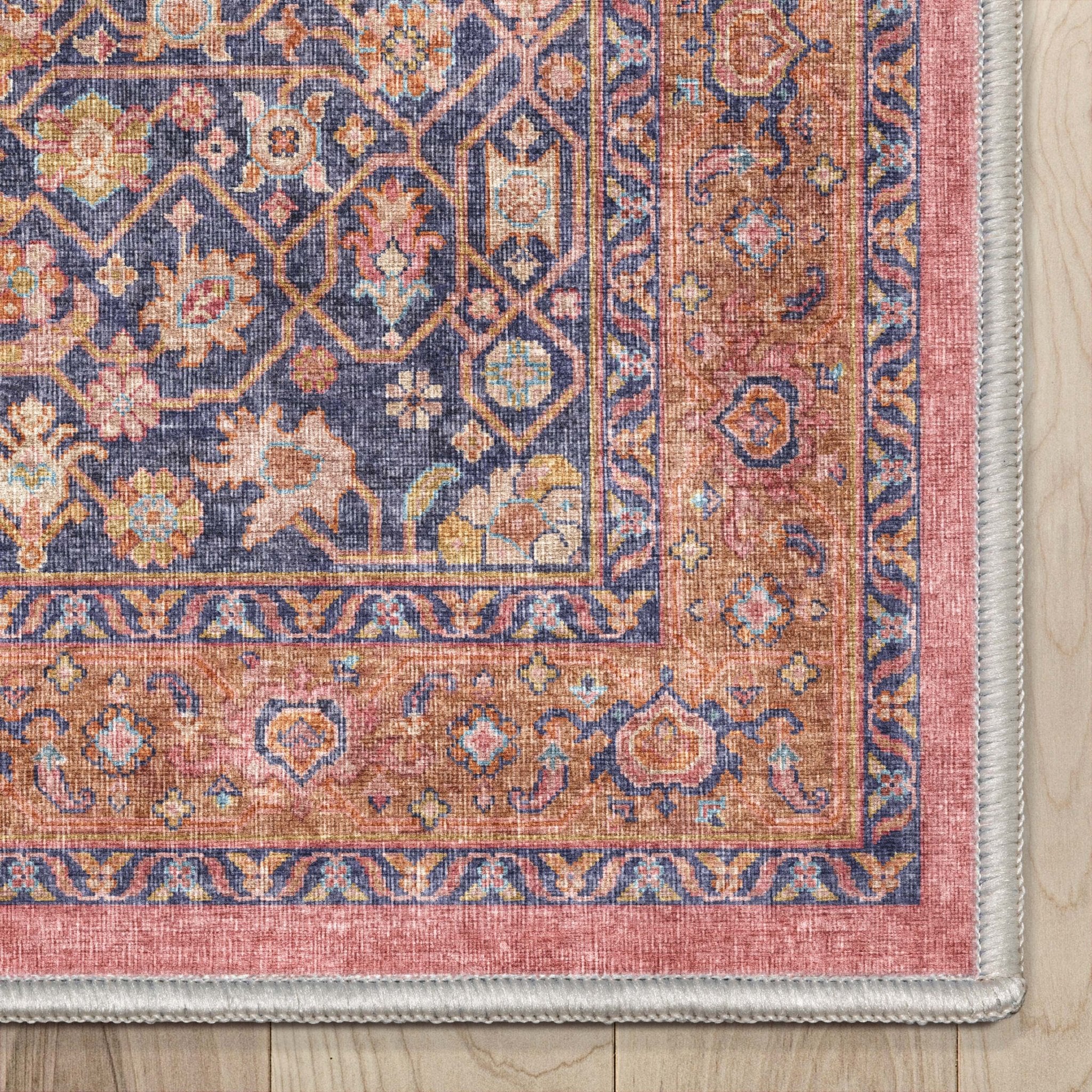 San Marino Vintage Oriental Botanical Flat-Weave Rug、mySite、gigharbornorthrealestate
