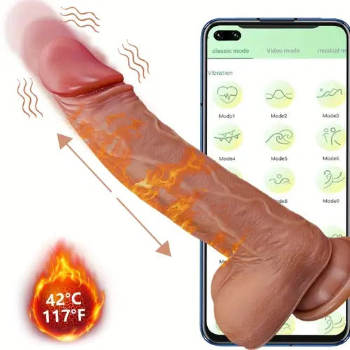 Realistic Thrusting 8 Dildo | APP Control | Flesh | Lifelike、mySite、bottomscart