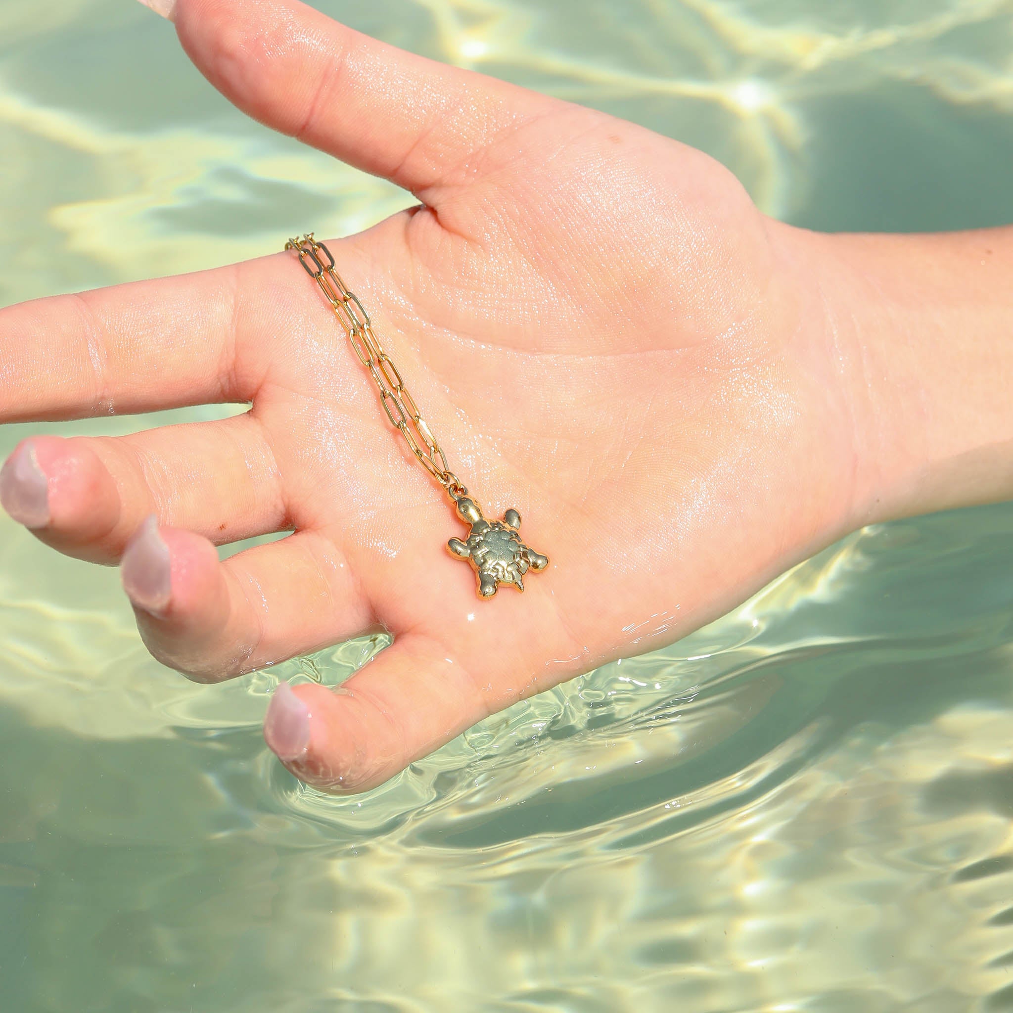 18K Gold PVD Stainless Steel Sea Turtle Charm / PDL0101、mySite、dreamappss